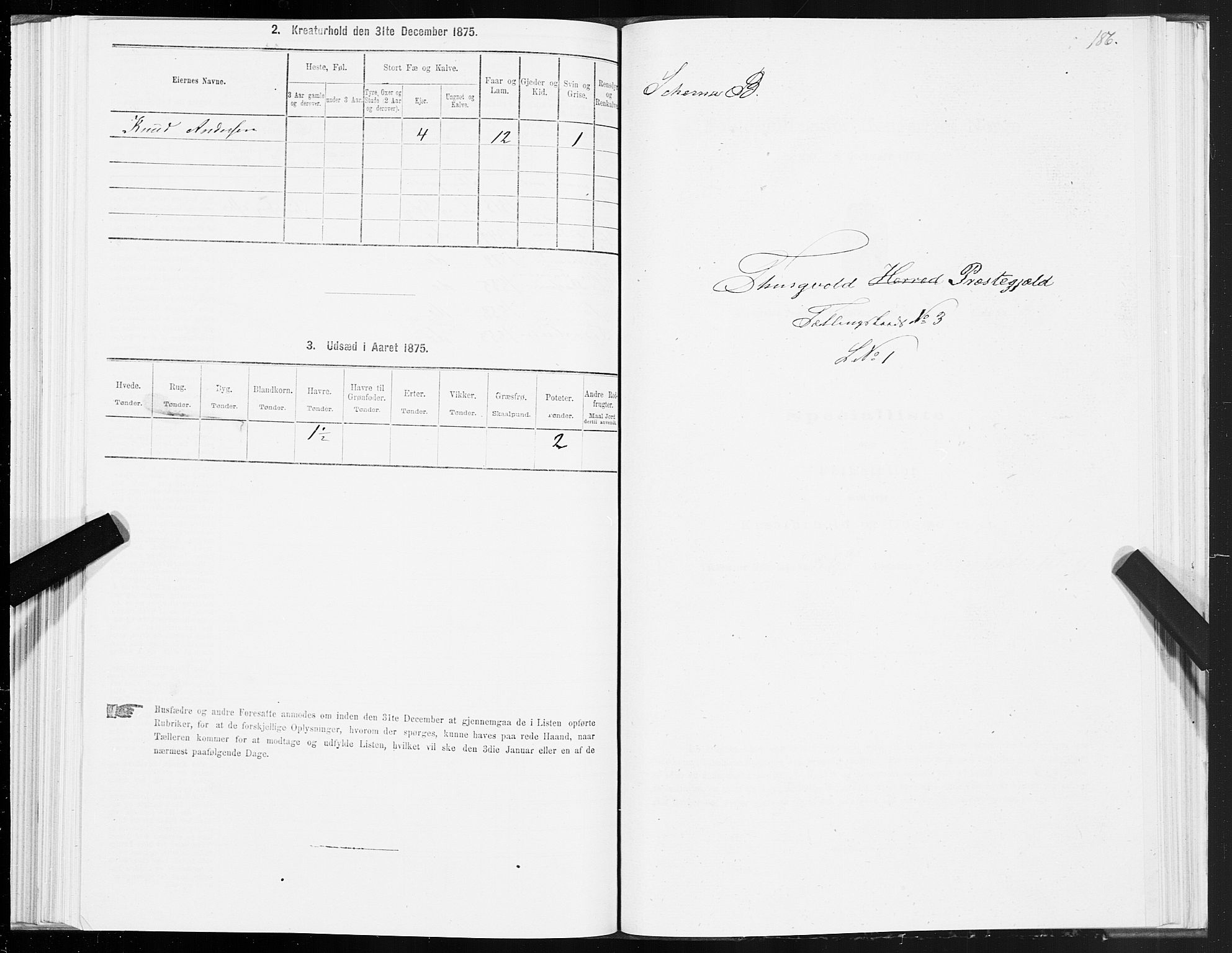 SAT, 1875 census for 1560P Tingvoll, 1875, p. 1186