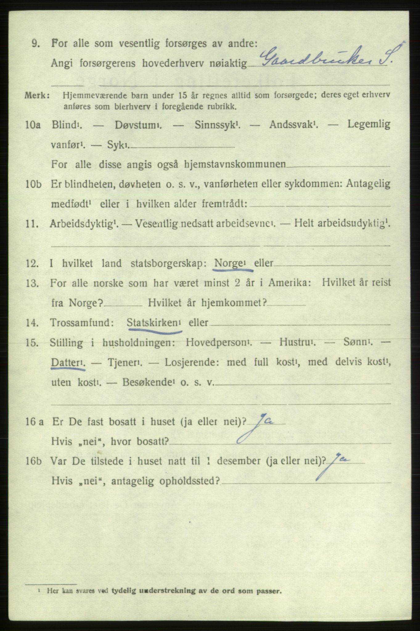 SAB, 1920 census for Etne, 1920, p. 2018