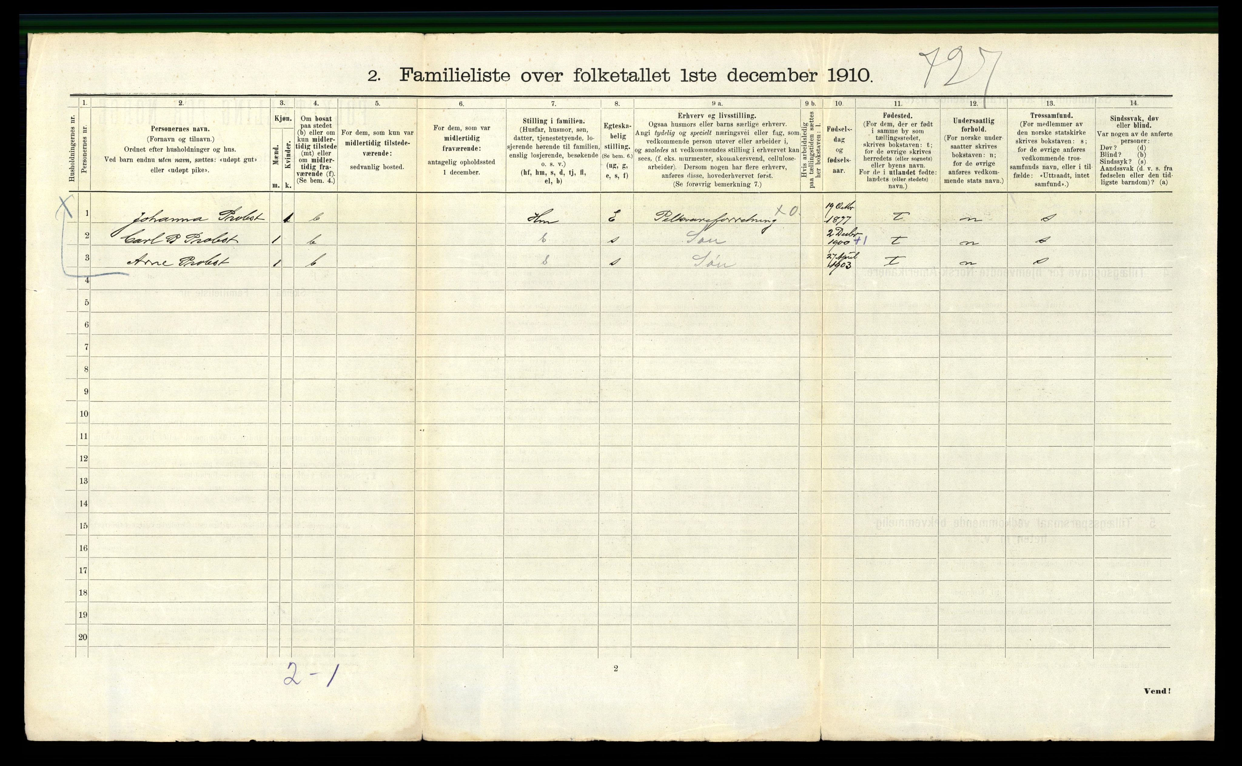 RA, 1910 census for Bergen, 1910, p. 12642