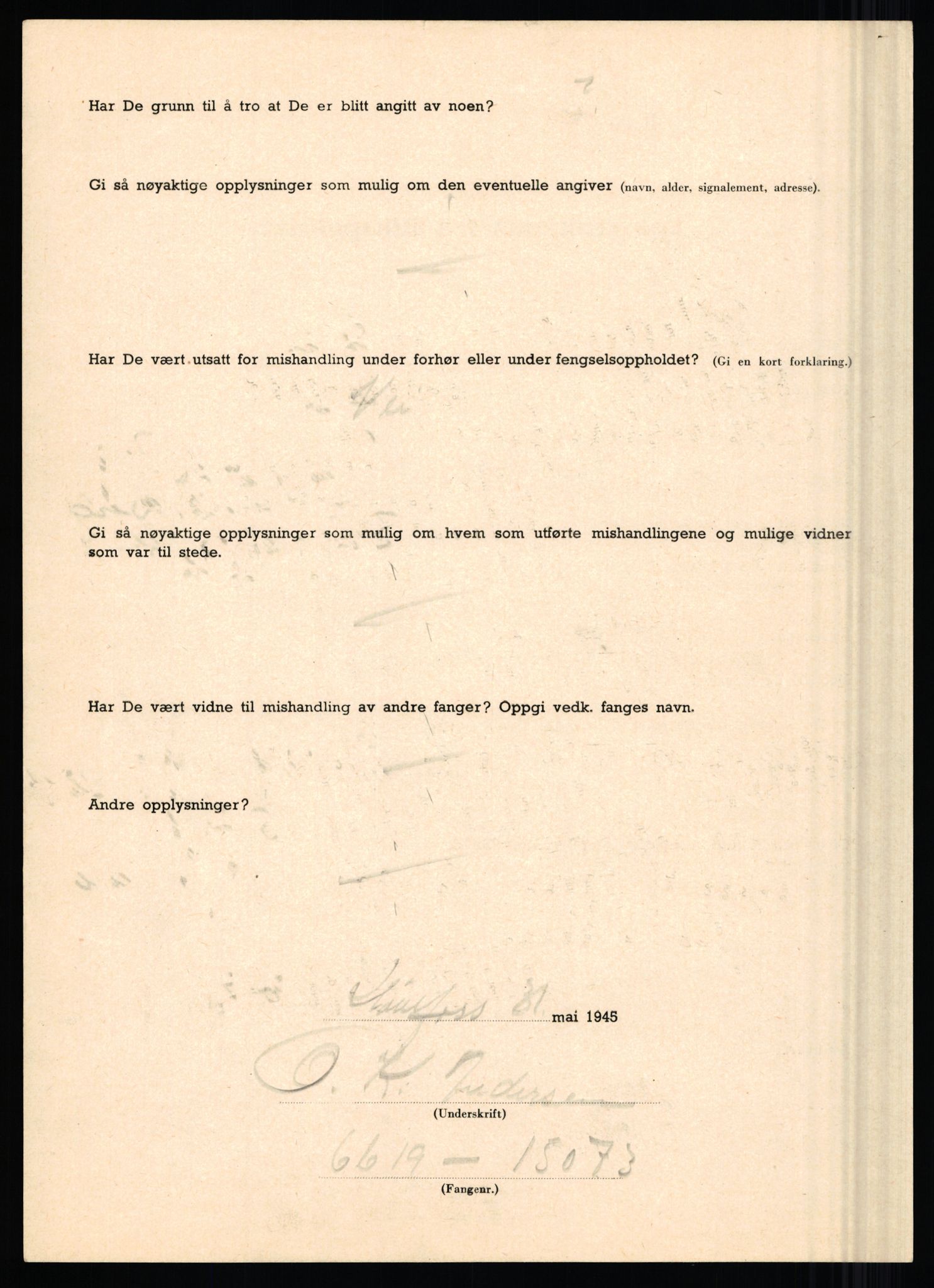 Rikspolitisjefen, AV/RA-S-1560/L/L0001: Abelseth, Rudolf - Berentsen, Odd, 1940-1945, p. 504