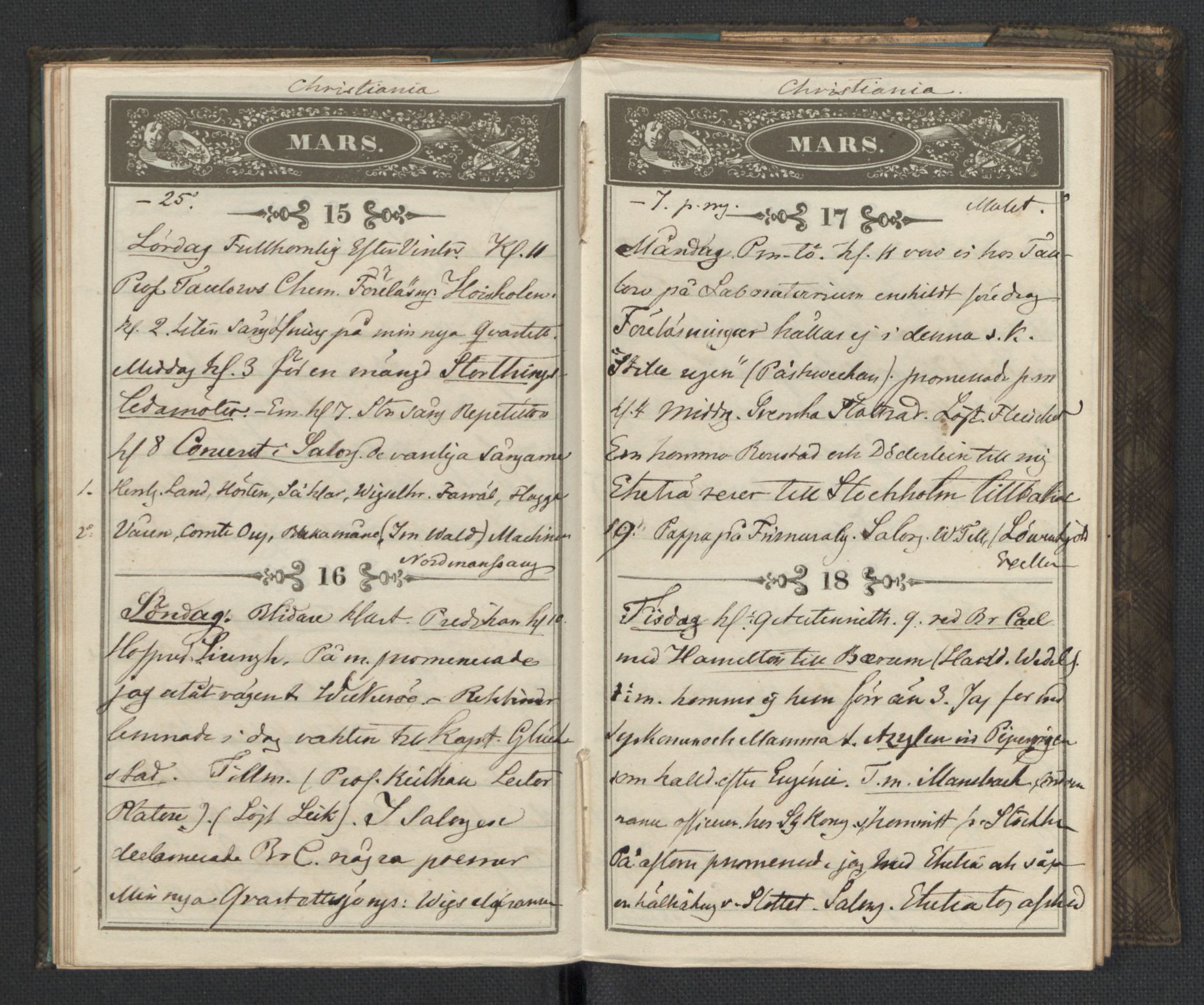 Bernadotte, AV/RA-PA-0318/F/L0001/0002: Privat materiale fra Bernadottefamilien / Dagbok, 1845, p. 26