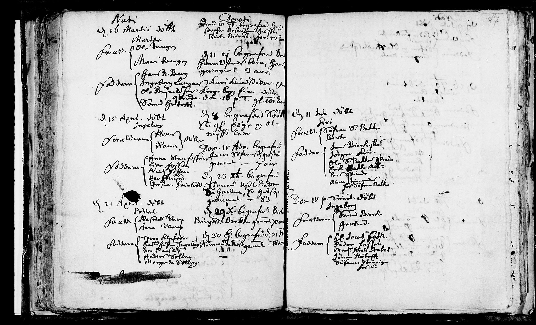 Våle kirkebøker, AV/SAKO-A-334/F/Fa/L0001: Parish register (official) no. I 1, 1693-1704, p. 47