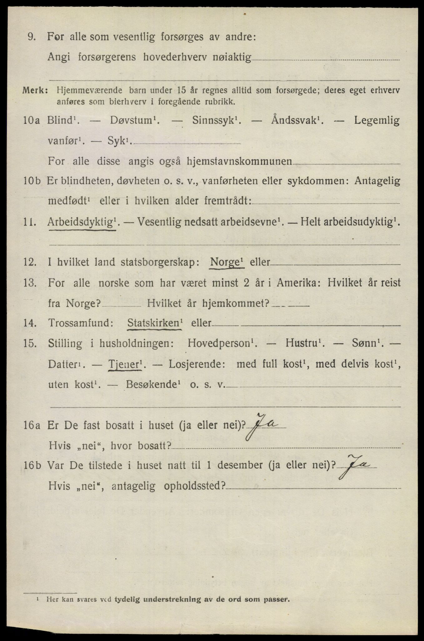 SAO, 1920 census for Ullensaker, 1920, p. 2462