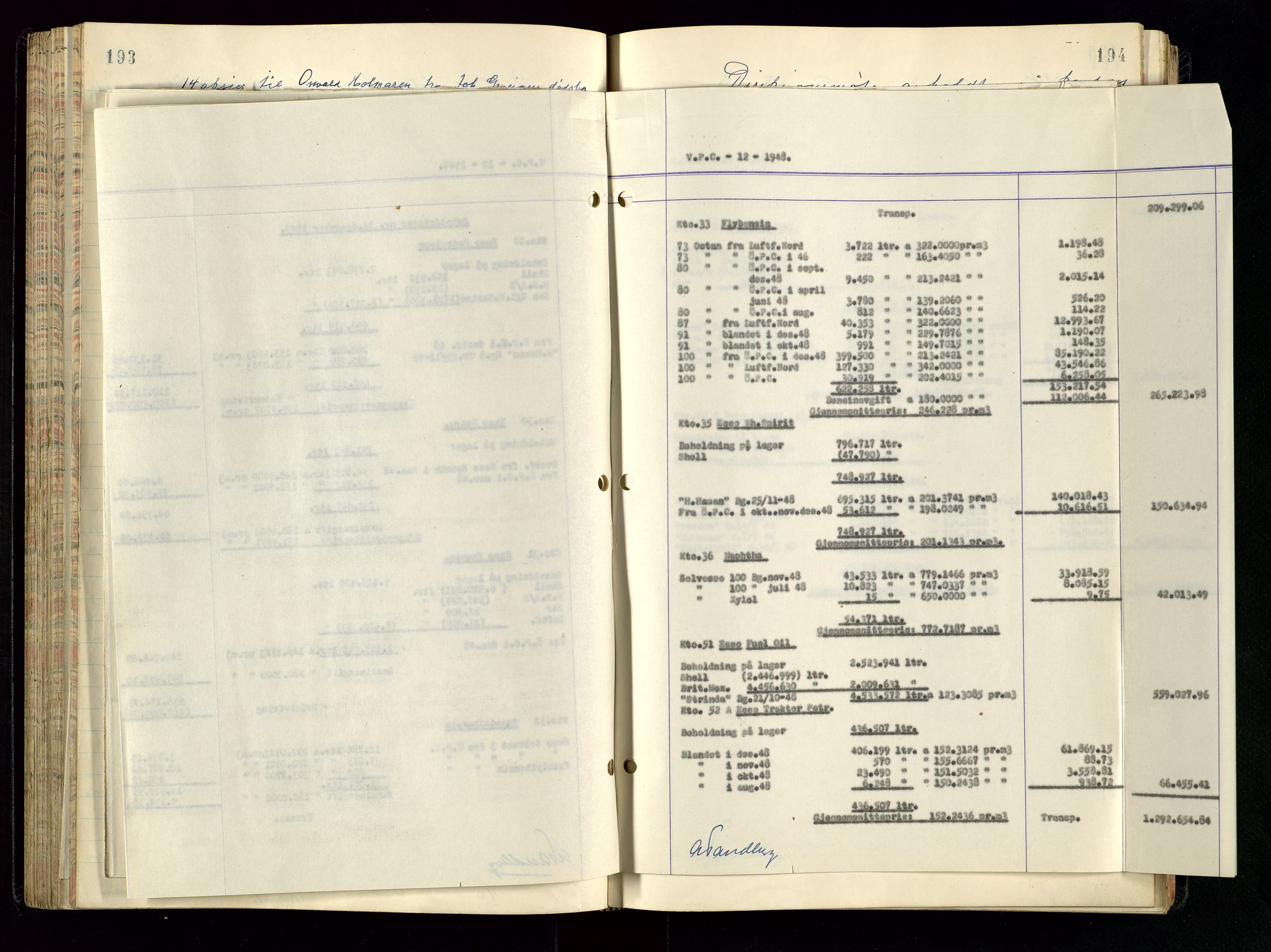 PA 1534 - Østlandske Petroleumscompagni A/S, AV/SAST-A-101954/A/Aa/L0005/0001: Direksjonsprotokoller / Den Administrerende Direksjon alle selskaper (referatprotokoll), 1943-1958