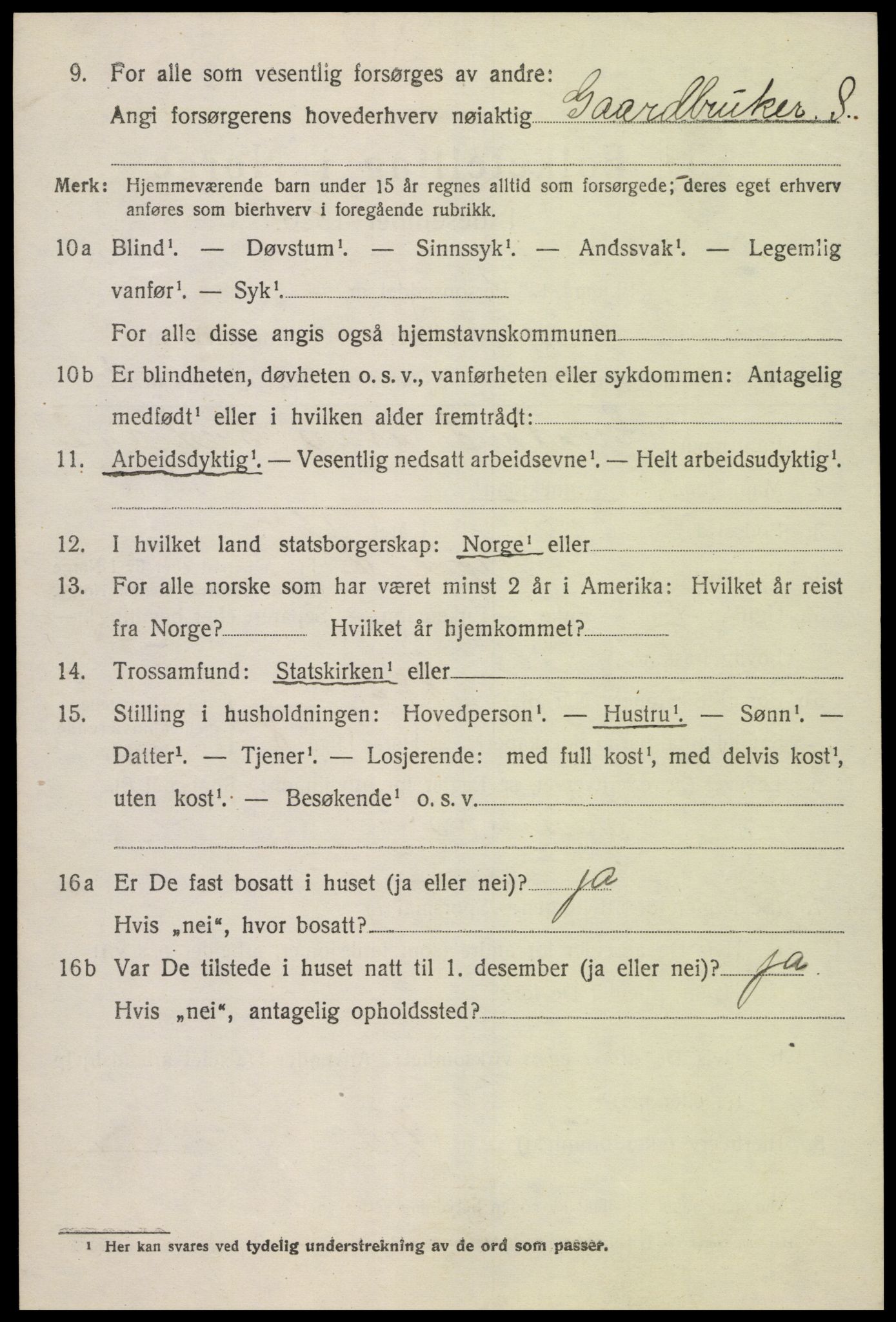 SAK, 1920 census for Greipstad, 1920, p. 1501