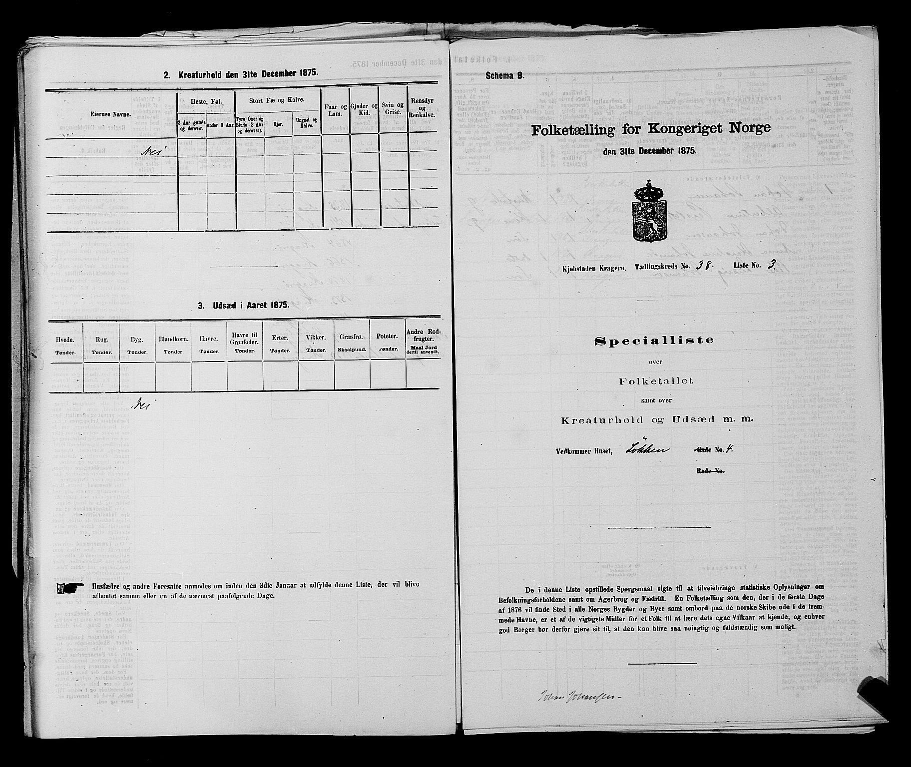 SAKO, 1875 census for 0801P Kragerø, 1875, p. 831