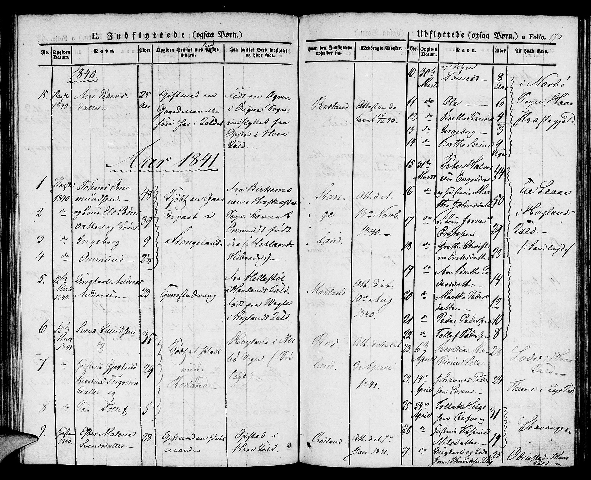 Klepp sokneprestkontor, AV/SAST-A-101803/001/3/30BA/L0003: Parish register (official) no. A 3, 1833-1842, p. 173