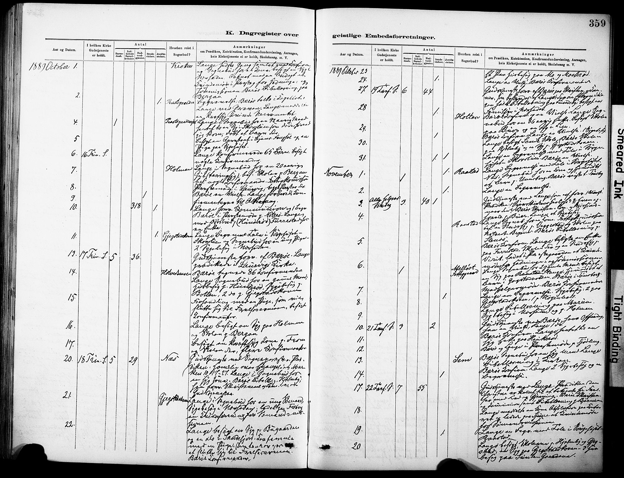 Sandar kirkebøker, AV/SAKO-A-243/F/Fa/L0013: Parish register (official) no. 13, 1883-1895, p. 359