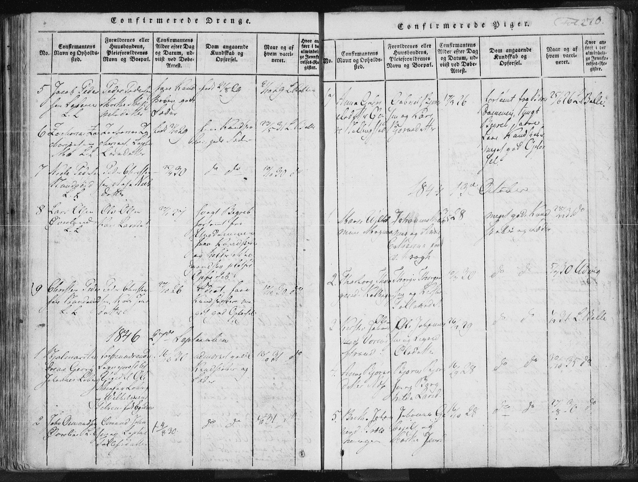 Vikedal sokneprestkontor, SAST/A-101840/01/IV: Parish register (official) no. A 3, 1817-1850, p. 270