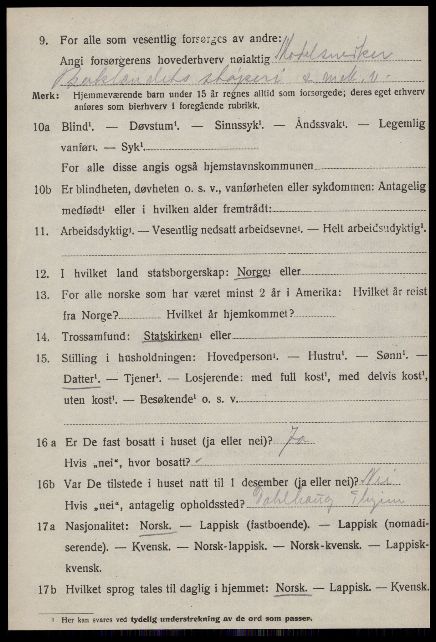 SAT, 1920 census for Strinda, 1920, p. 24349