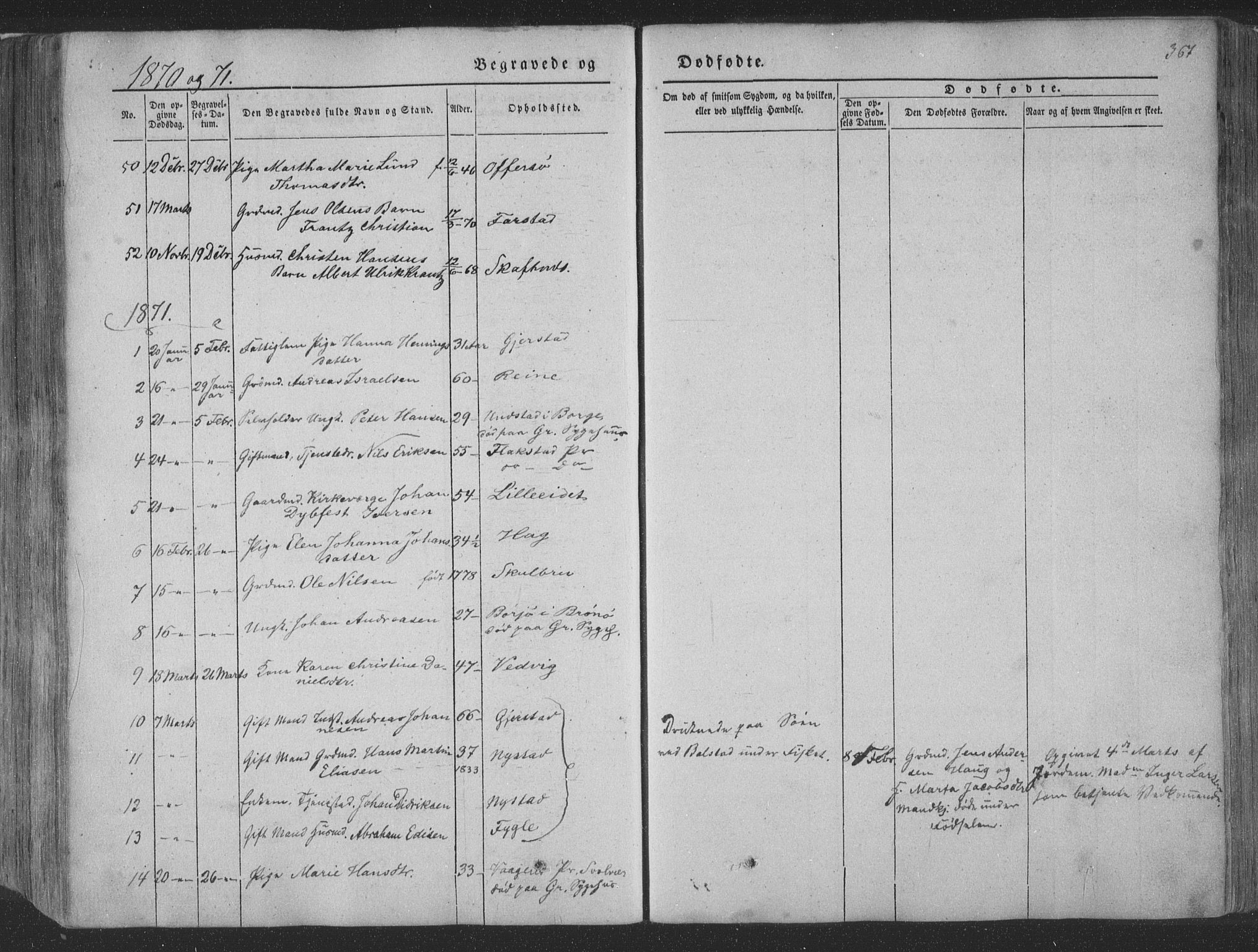 Ministerialprotokoller, klokkerbøker og fødselsregistre - Nordland, AV/SAT-A-1459/881/L1165: Parish register (copy) no. 881C02, 1854-1876, p. 367