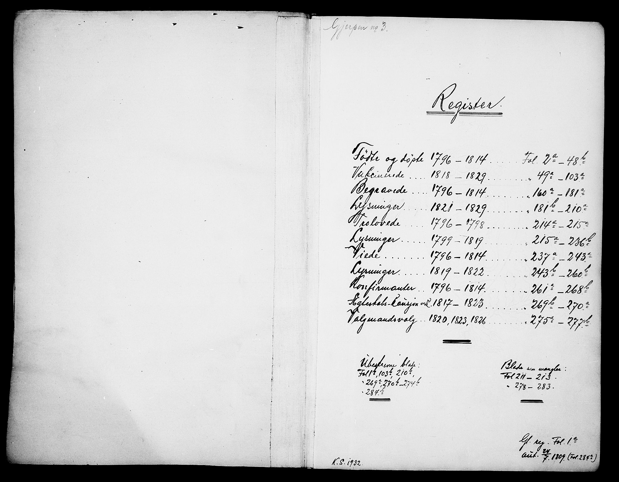 Gjerpen kirkebøker, SAKO/A-265/F/Fa/L0003: Parish register (official) no. I 3, 1796-1814