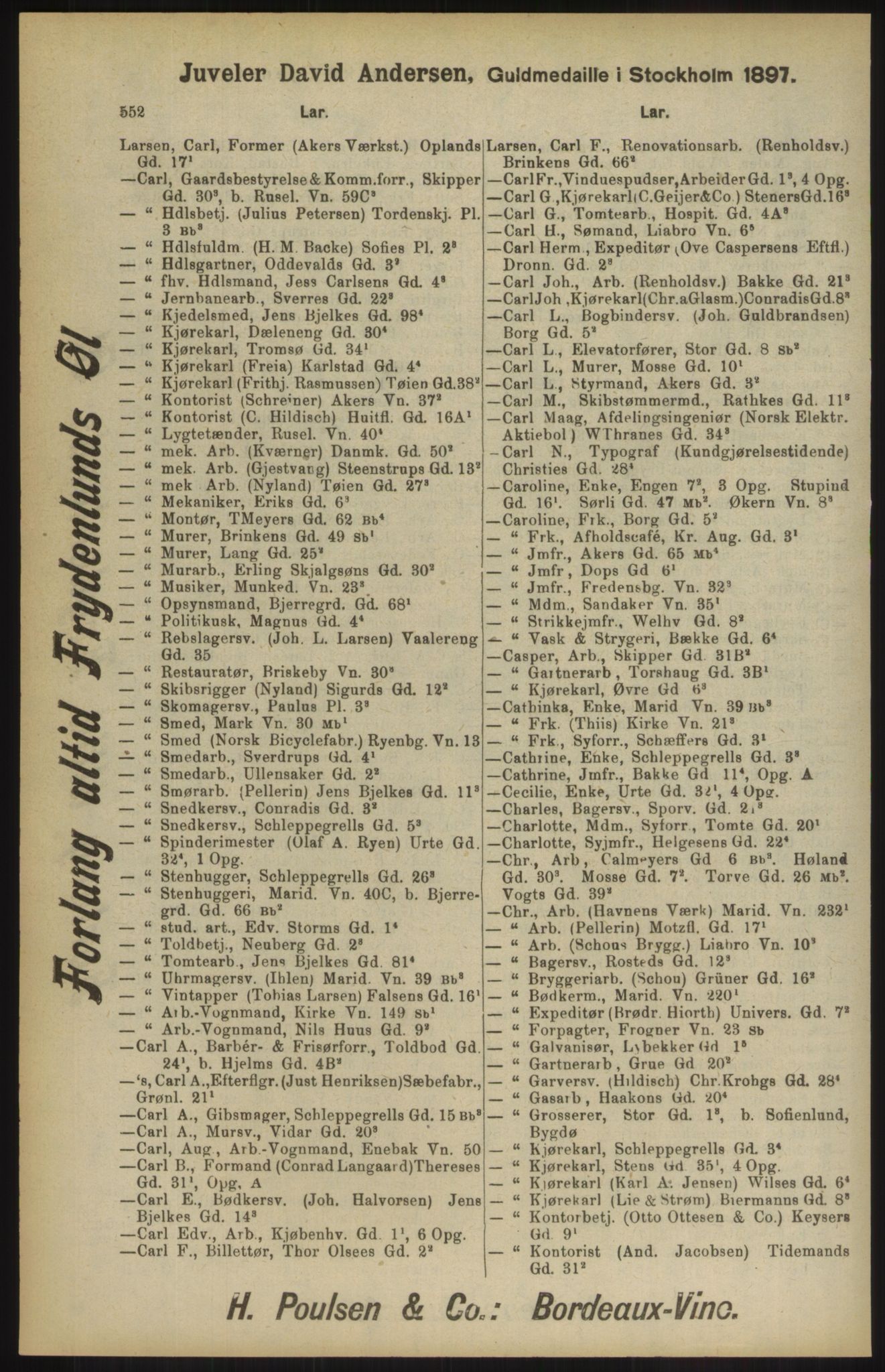 Kristiania/Oslo adressebok, PUBL/-, 1904, p. 554