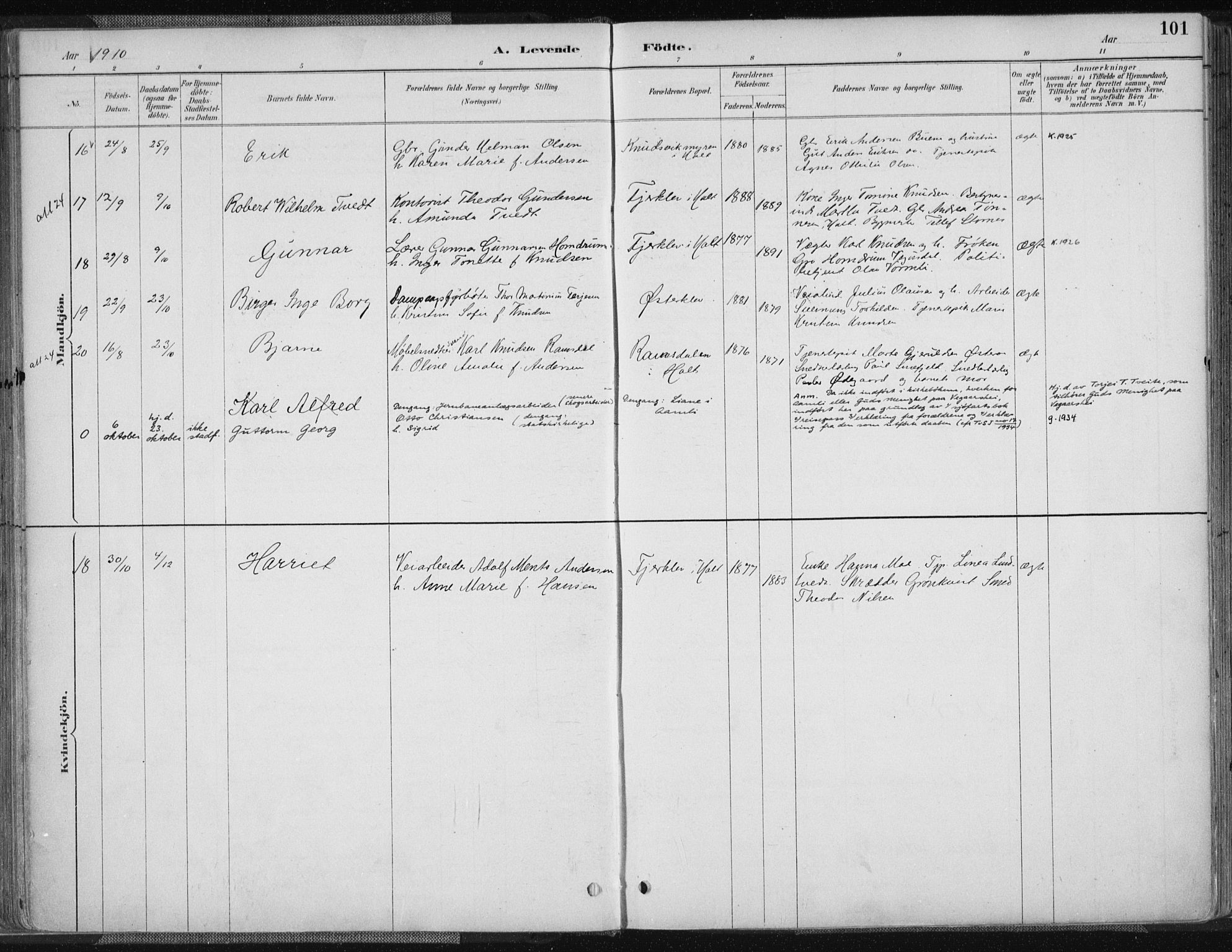 Tvedestrand sokneprestkontor, AV/SAK-1111-0042/F/Fa/L0001: Parish register (official) no. A 1, 1885-1916, p. 101