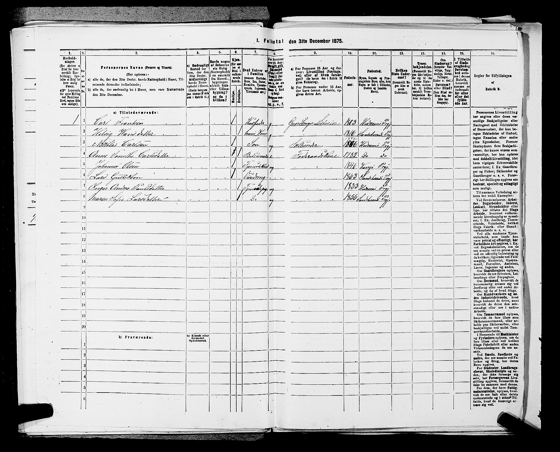 SAKO, 1875 census for 0727P Hedrum, 1875, p. 474