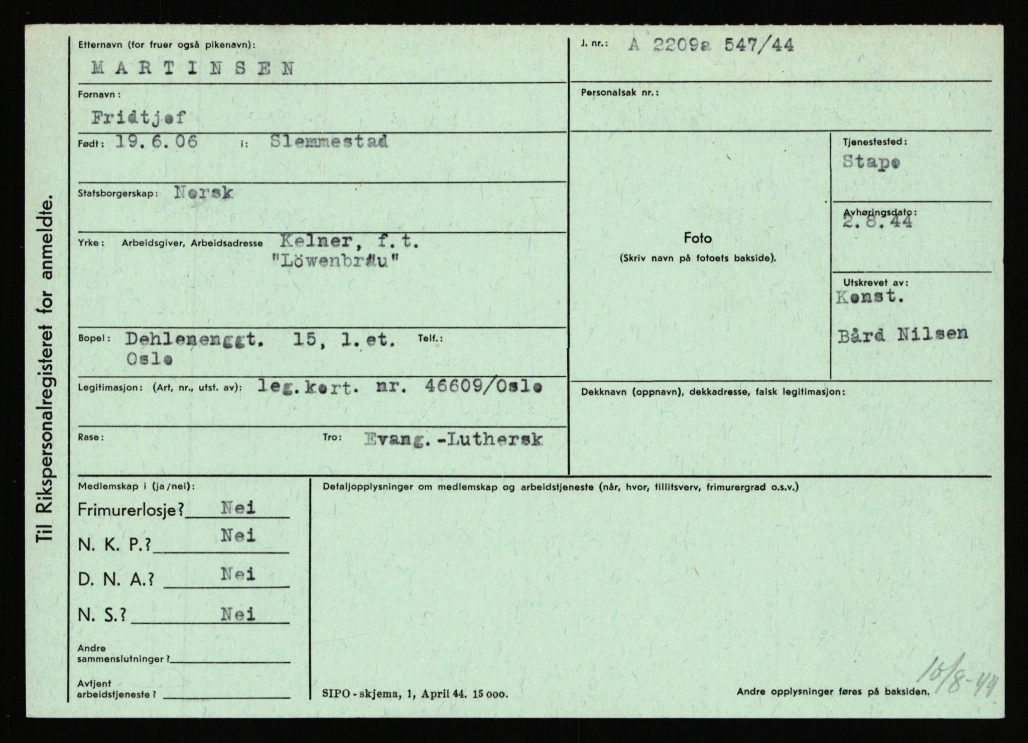 Statspolitiet - Hovedkontoret / Osloavdelingen, AV/RA-S-1329/C/Ca/L0010: Lind - Moksnes, 1943-1945, p. 2936