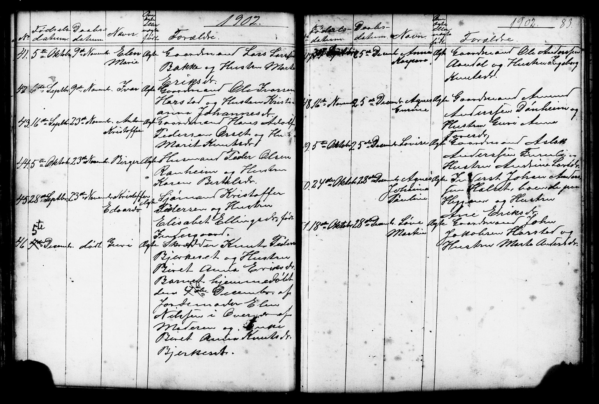Ministerialprotokoller, klokkerbøker og fødselsregistre - Møre og Romsdal, SAT/A-1454/584/L0969: Parish register (copy) no. 584C02, 1877-1911, p. 83