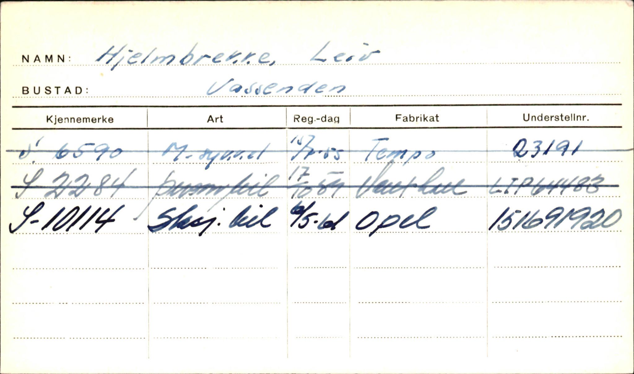 Statens vegvesen, Sogn og Fjordane vegkontor, AV/SAB-A-5301/4/F/L0001A: Eigarregister Fjordane til 1.6.1961, 1930-1961, p. 483