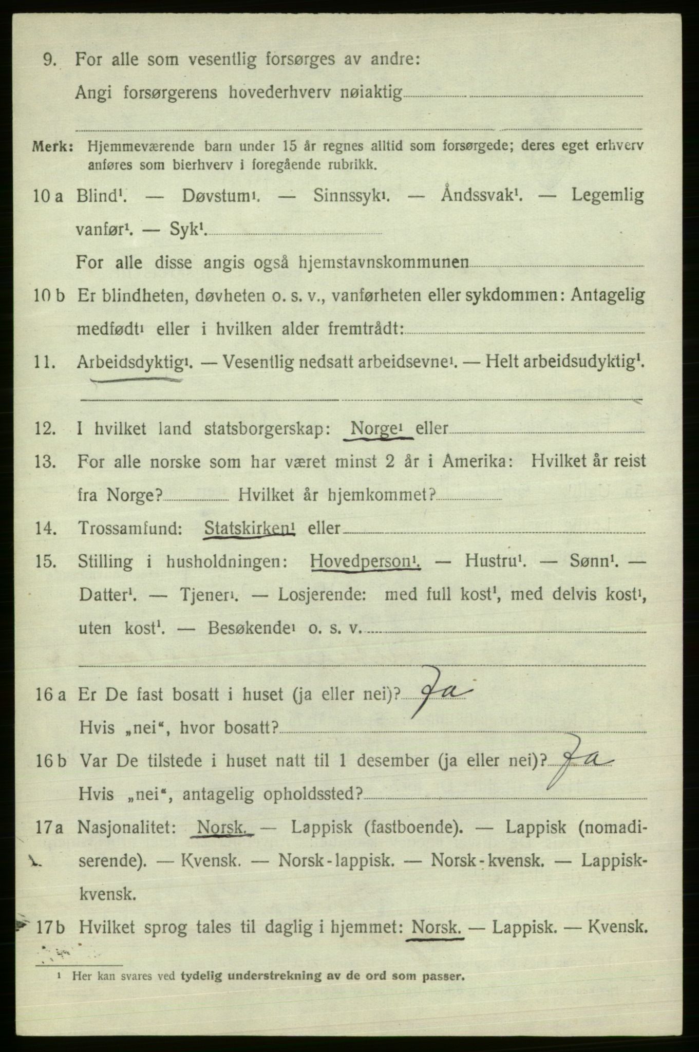 SATØ, 1920 census for Kautokeino, 1920, p. 646