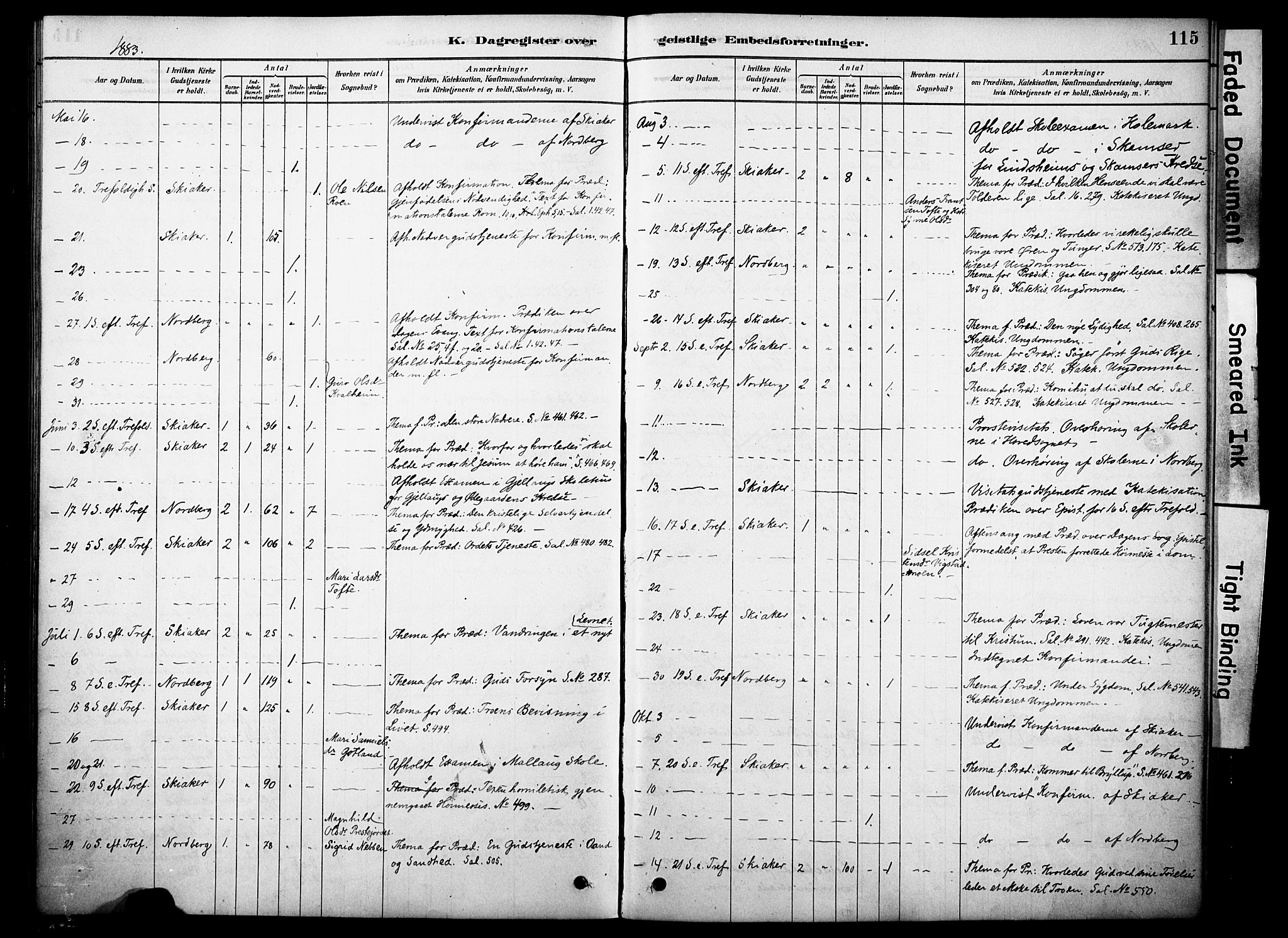 Skjåk prestekontor, SAH/PREST-072/H/Ha/Haa/L0002: Parish register (official) no. 2, 1878-1907, p. 115