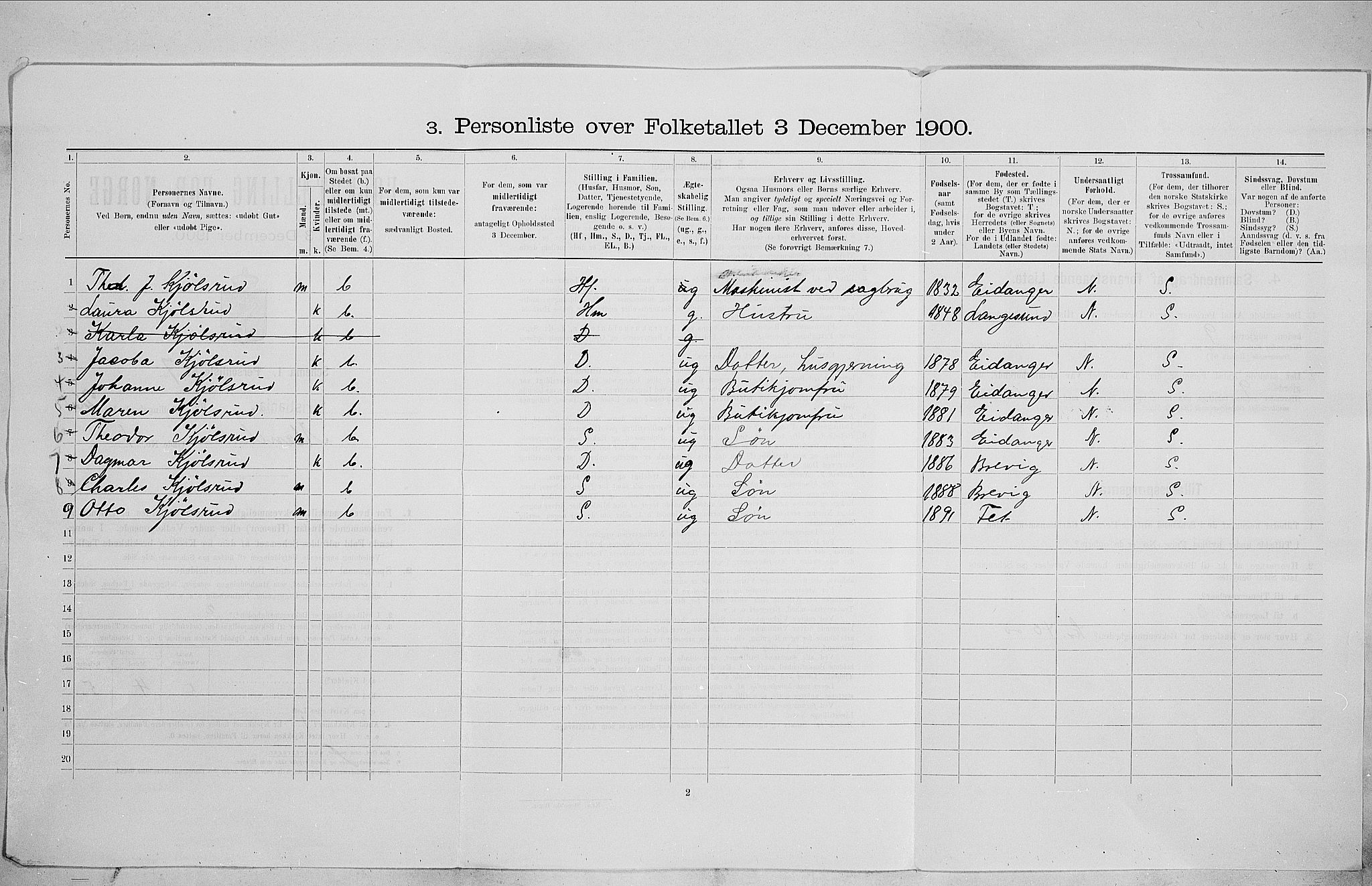 SAO, 1900 census for Kristiania, 1900, p. 54481