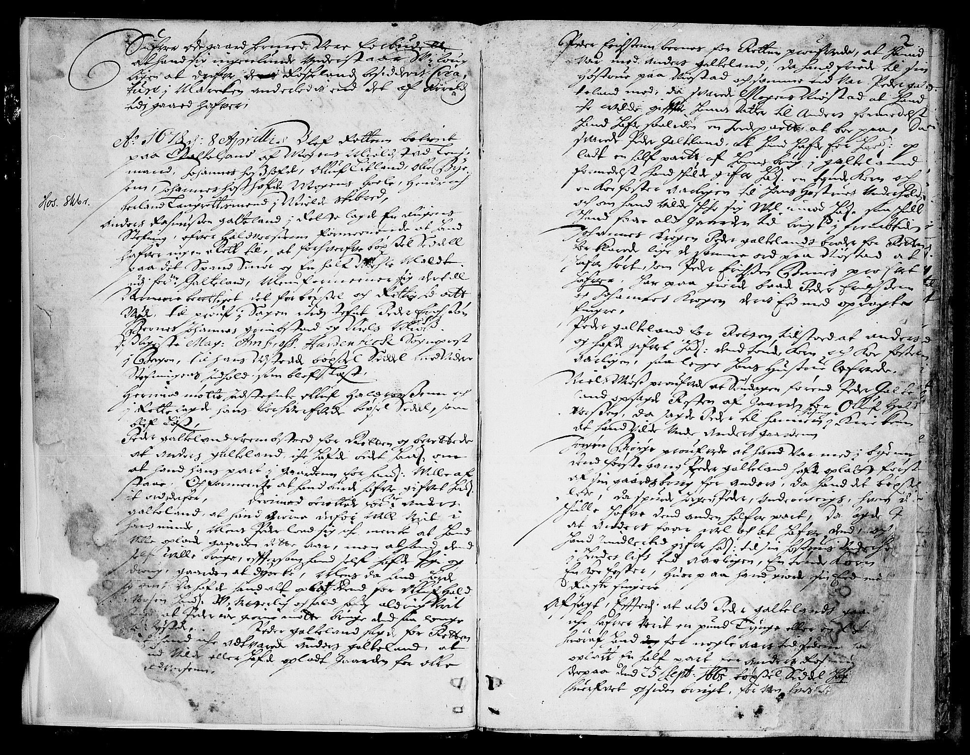 Nordhordland sorenskrivar, SAB/A-2901/1/F/Fa/L0017: Tingbok (justisprotokoll), 1678, p. 1b-2a