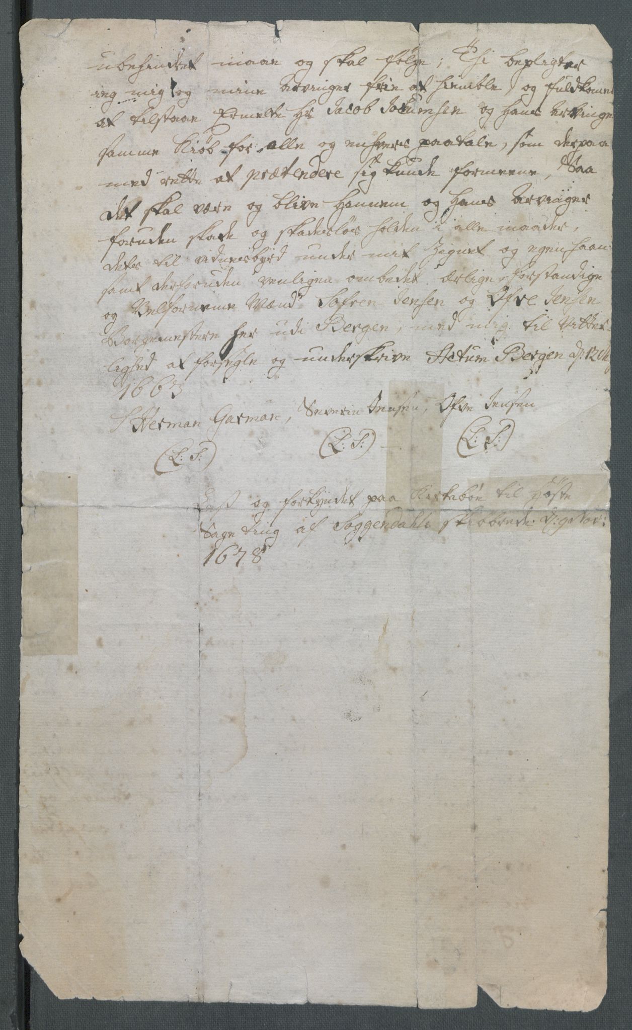 Riksarkivets diplomsamling, AV/RA-EA-5965/F02/L0169: Dokumenter, 1661-1663, p. 215