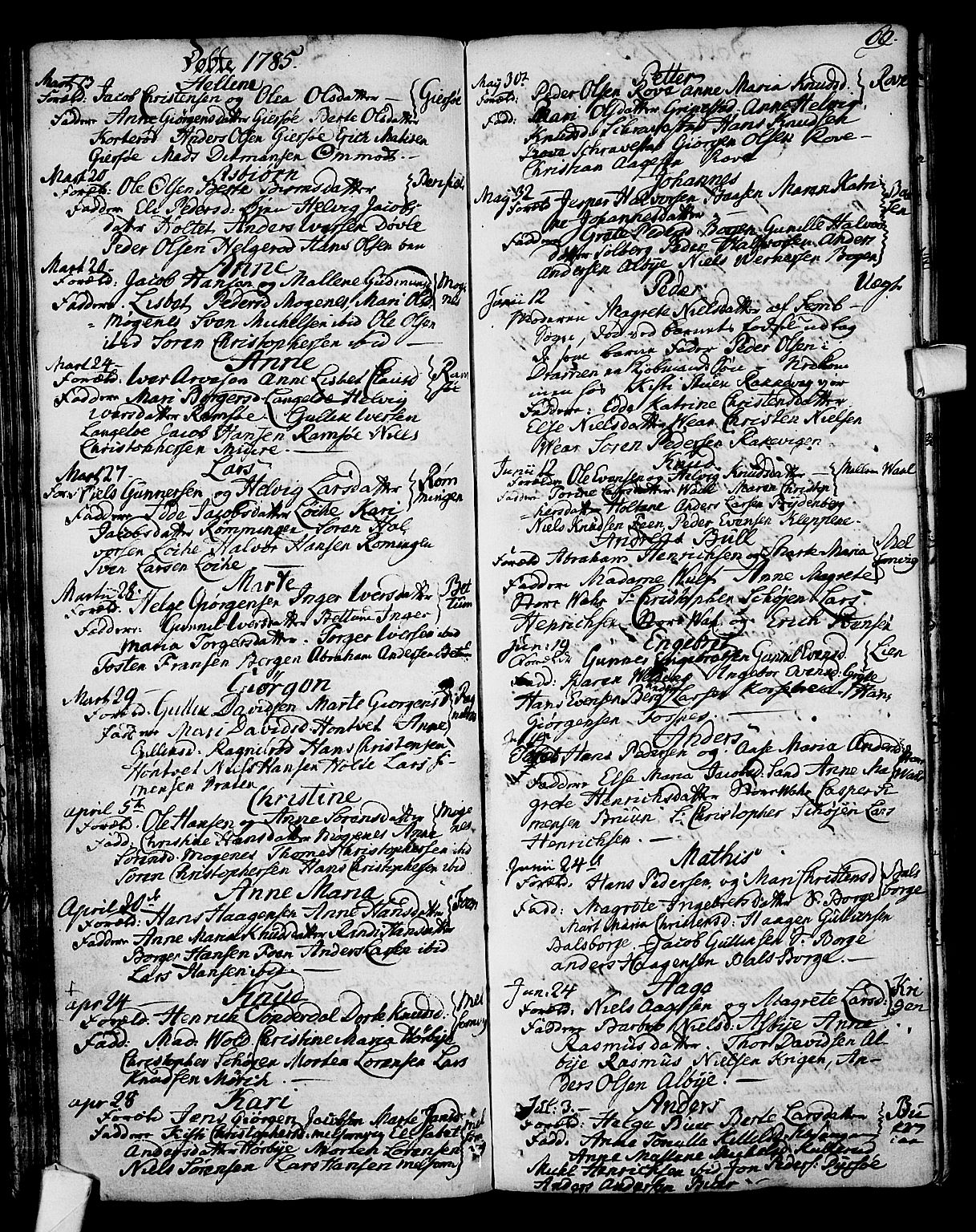 Stokke kirkebøker, AV/SAKO-A-320/F/Fa/L0003: Parish register (official) no. I 3, 1771-1803, p. 60