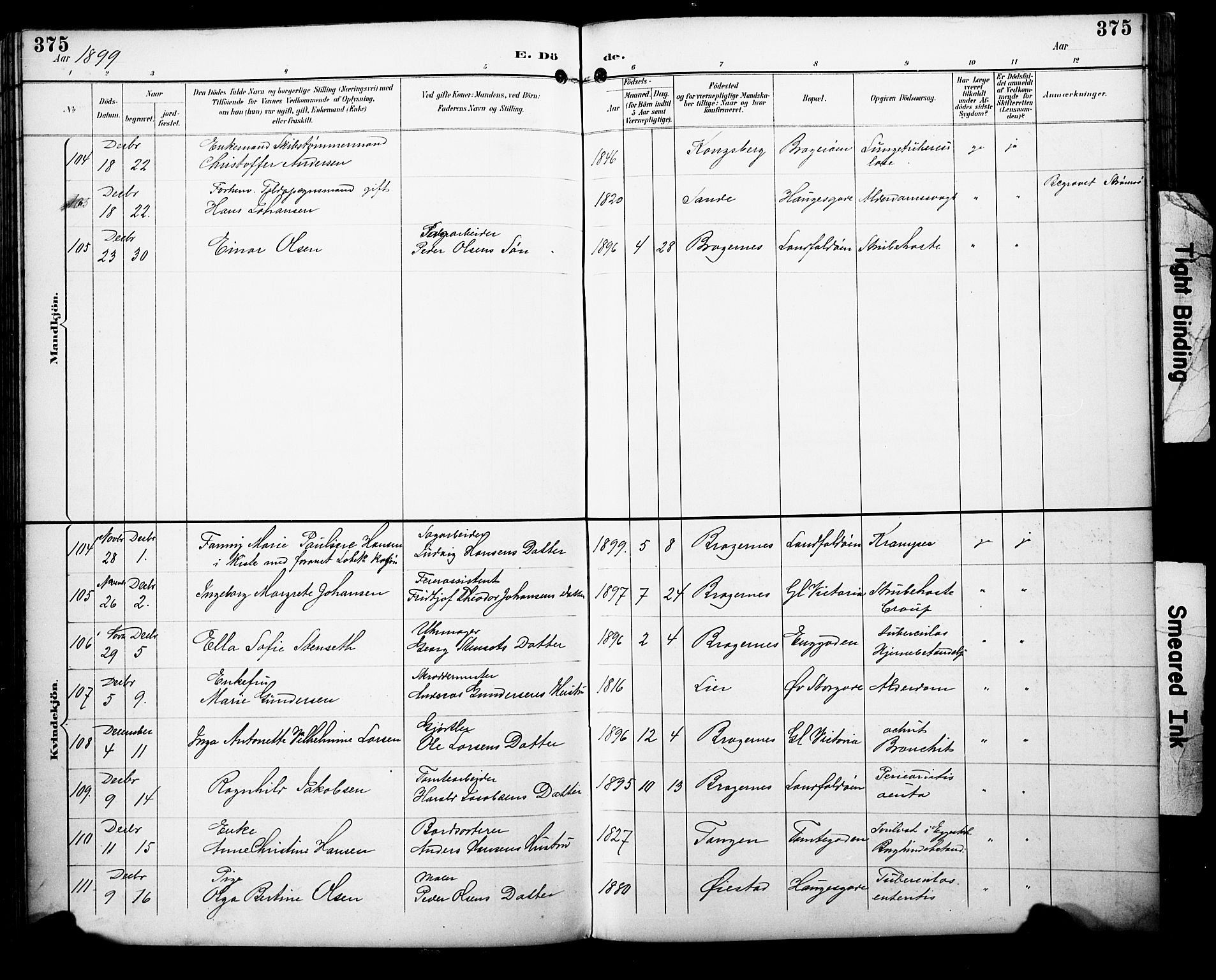 Bragernes kirkebøker, AV/SAKO-A-6/F/Fb/L0008: Parish register (official) no. II 8, 1894-1902, p. 375