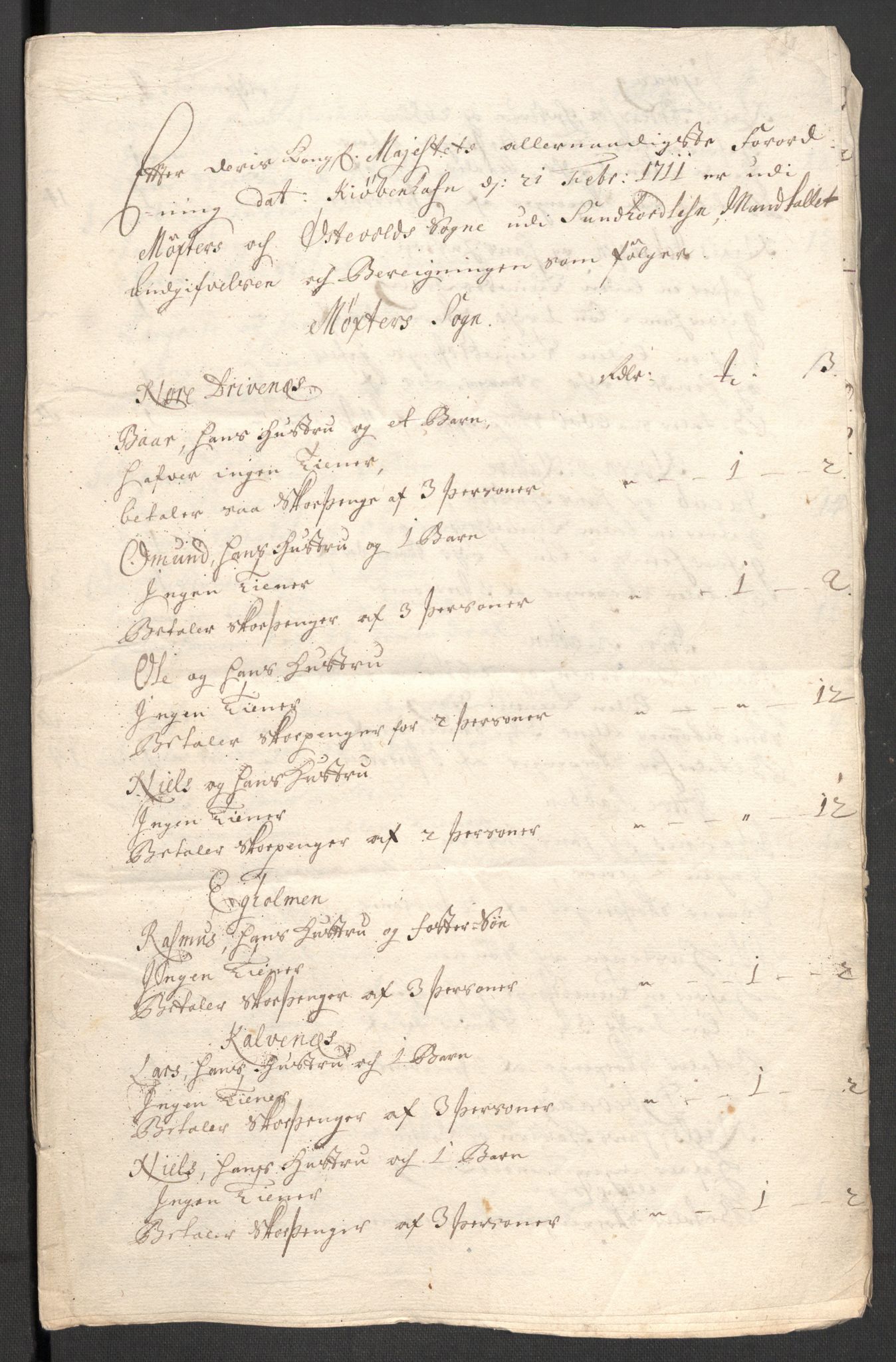 Rentekammeret inntil 1814, Reviderte regnskaper, Fogderegnskap, RA/EA-4092/R48/L2987: Fogderegnskap Sunnhordland og Hardanger, 1711, p. 640