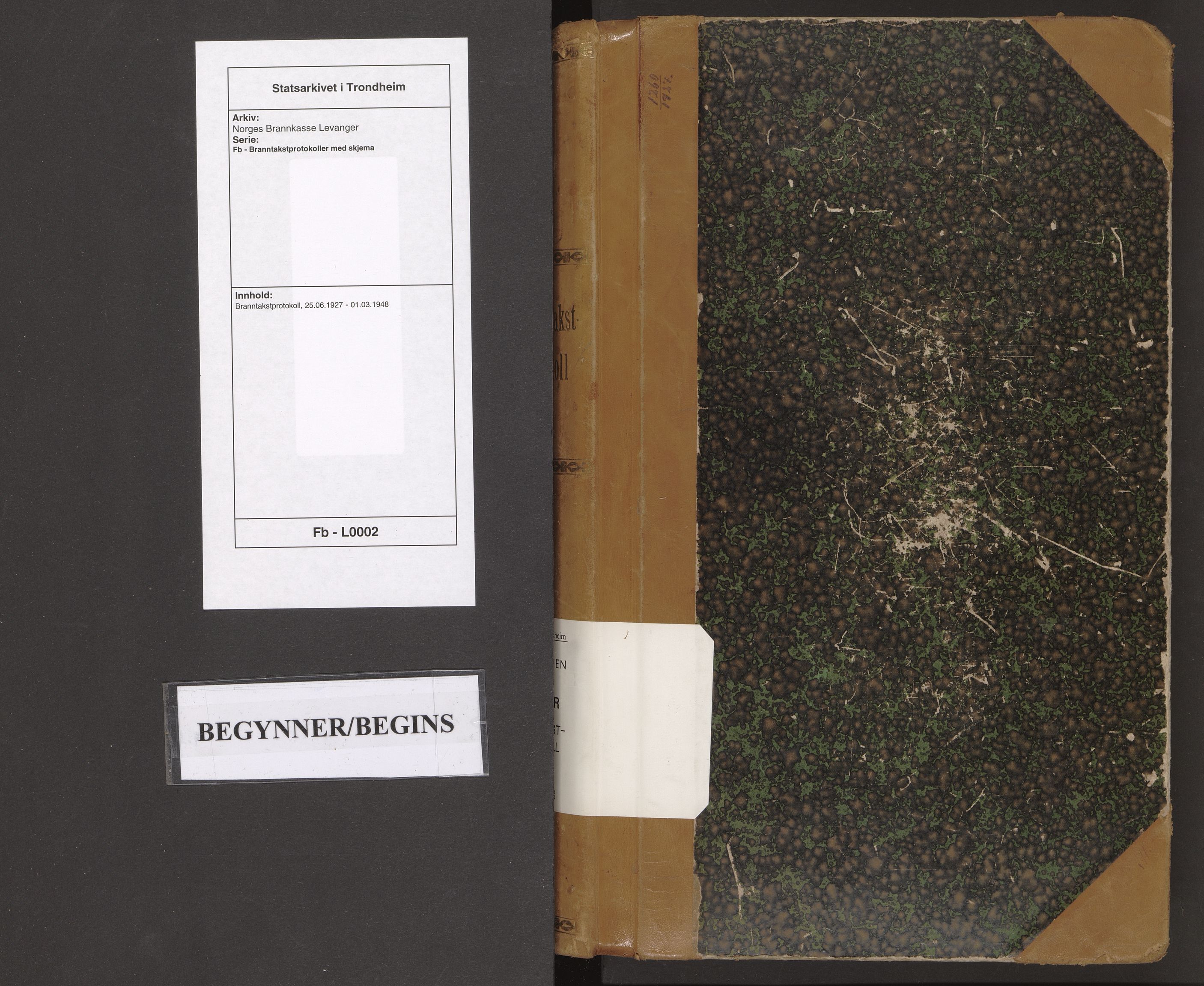 Norges Brannkasse Levanger, AV/SAT-A-5543/Fb/L0002: Branntakstprotokoll, 1927-1948