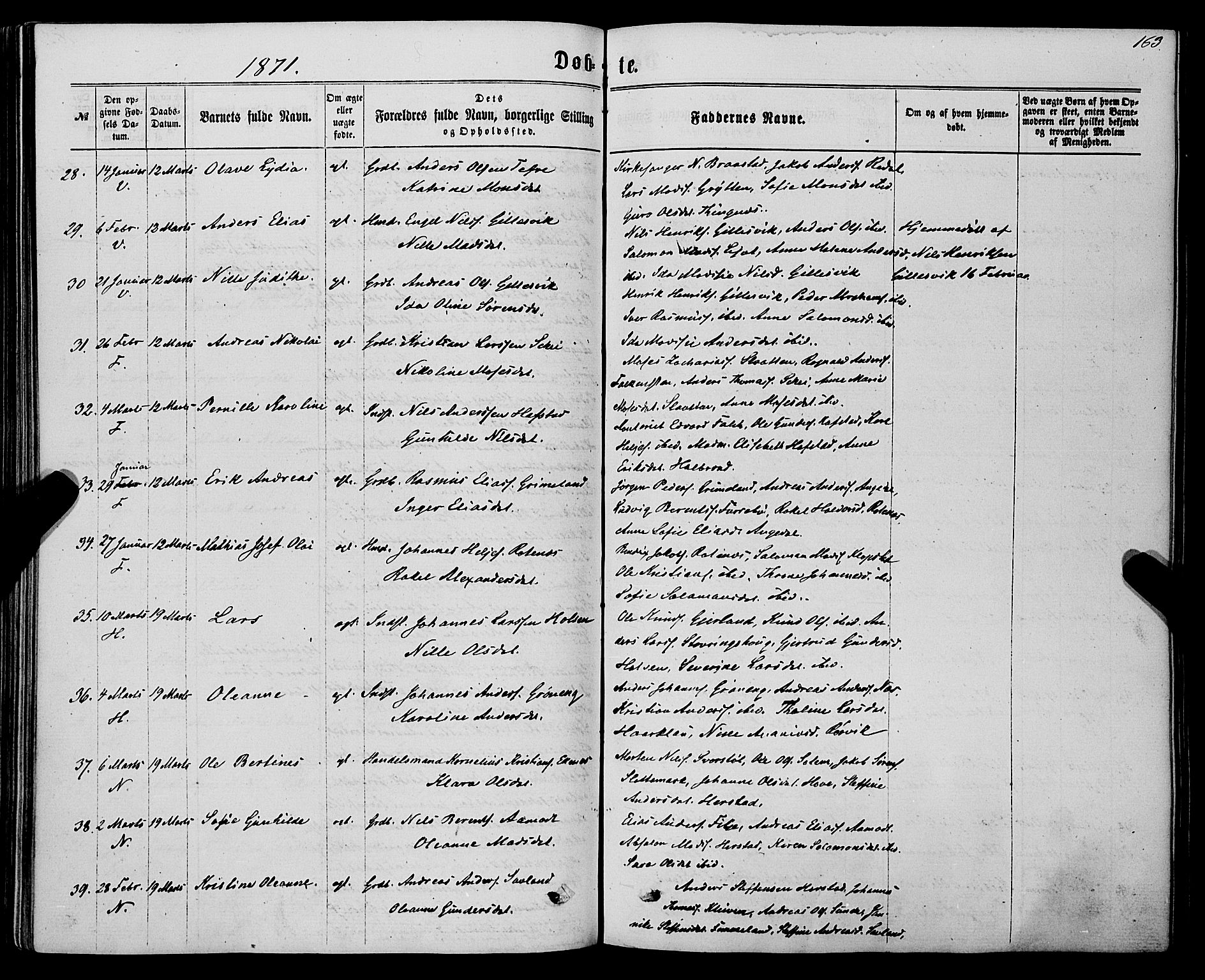 Førde sokneprestembete, SAB/A-79901/H/Haa/Haaa/L0009: Parish register (official) no. A 9, 1861-1877, p. 163