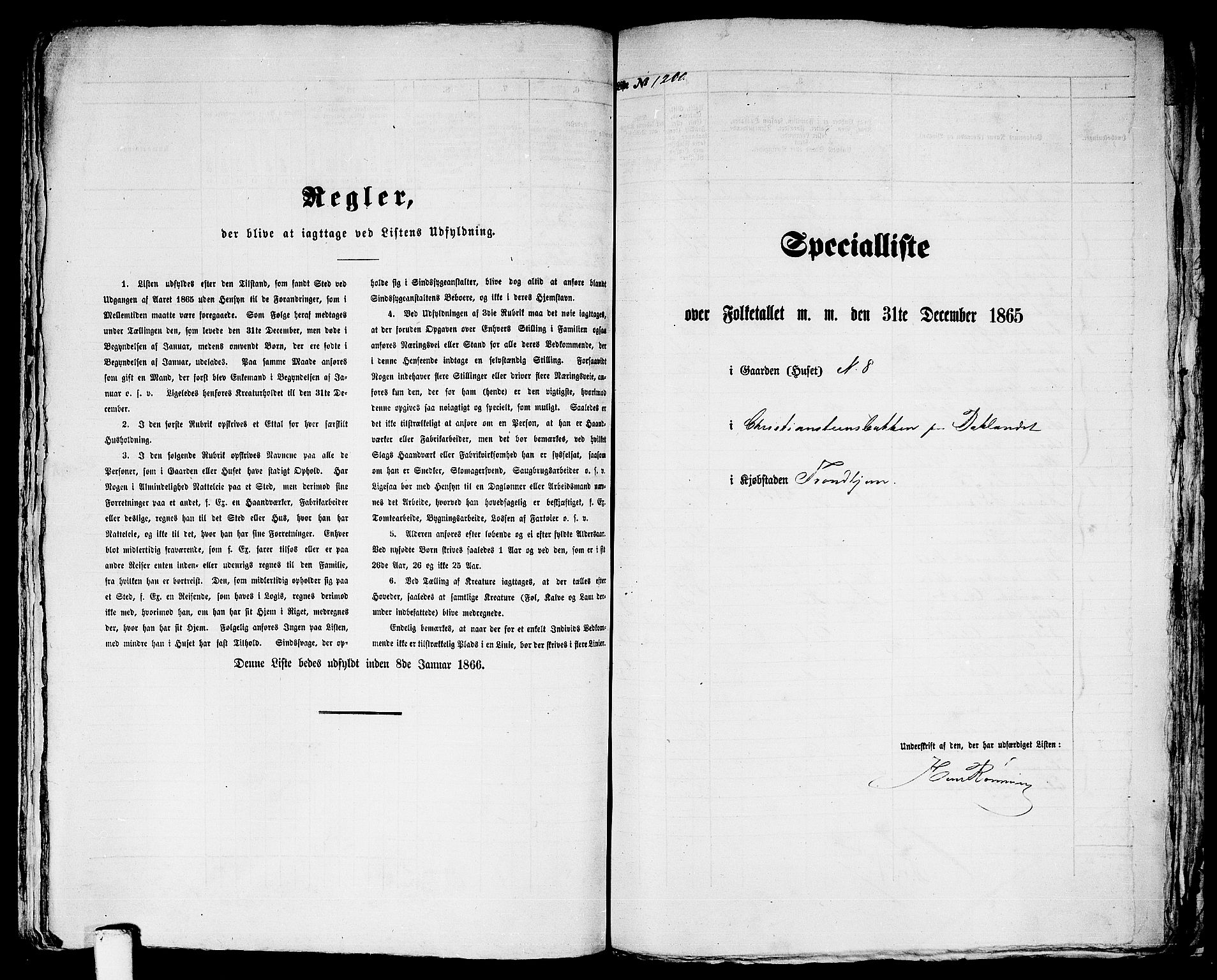 RA, 1865 census for Trondheim, 1865, p. 2494