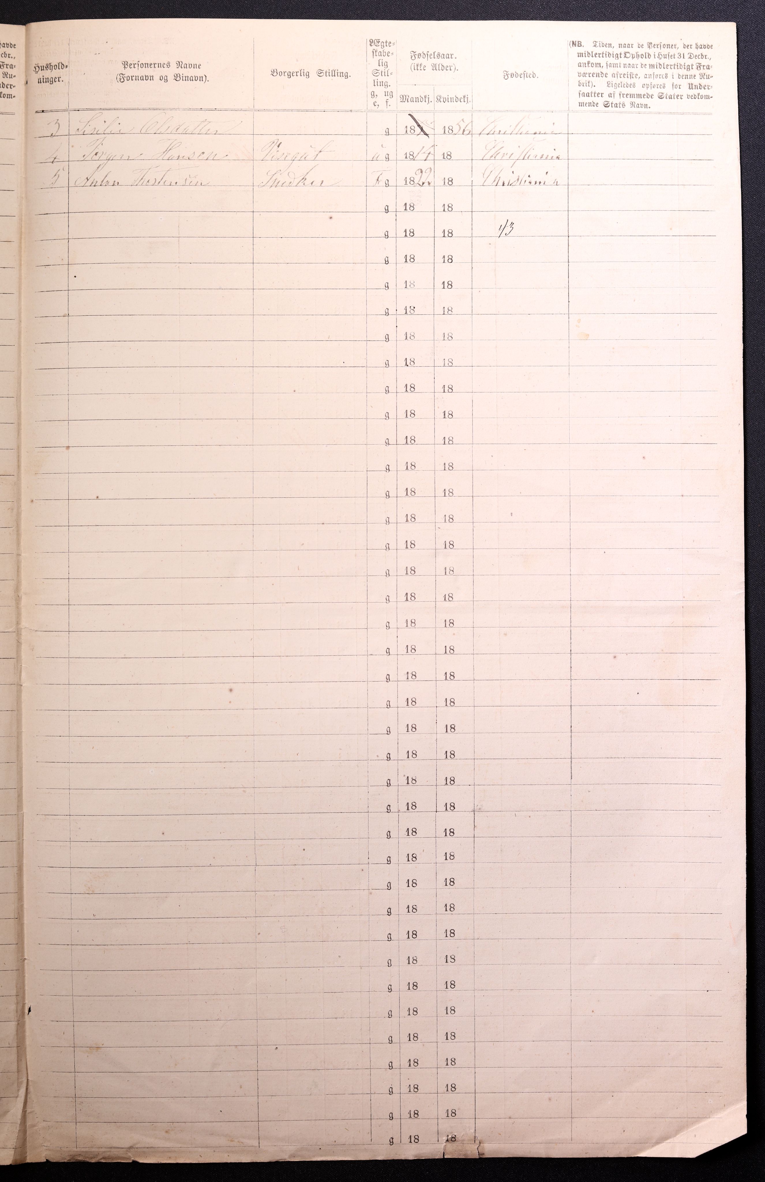 RA, 1870 census for 0301 Kristiania, 1870, p. 4112