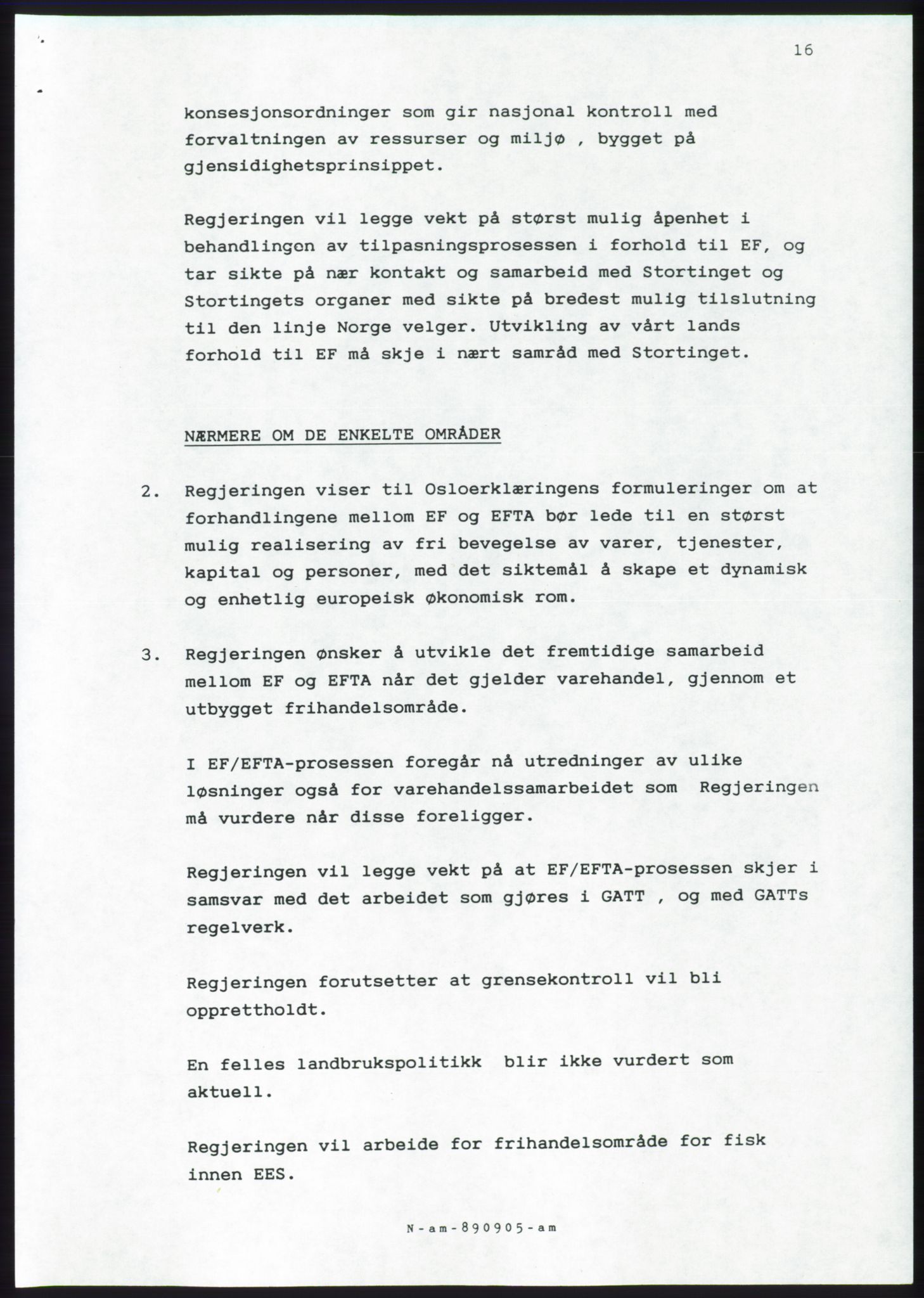 Forhandlingsmøtene 1989 mellom Høyre, KrF og Senterpartiet om dannelse av regjering, AV/RA-PA-0697/A/L0001: Forhandlingsprotokoll med vedlegg, 1989, p. 467