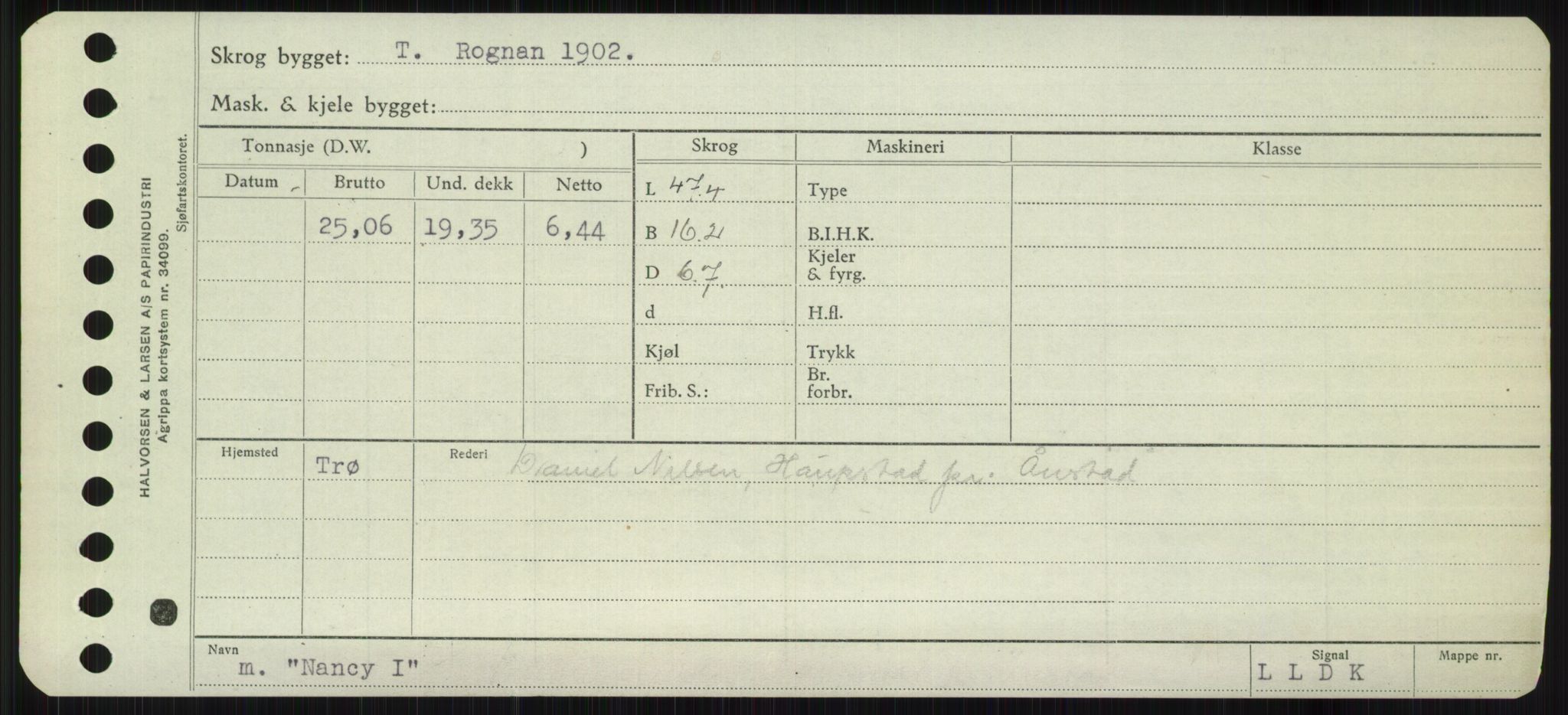 Sjøfartsdirektoratet med forløpere, Skipsmålingen, RA/S-1627/H/Ha/L0004/0001: Fartøy, Mas-R / Fartøy, Mas-Odd, p. 397