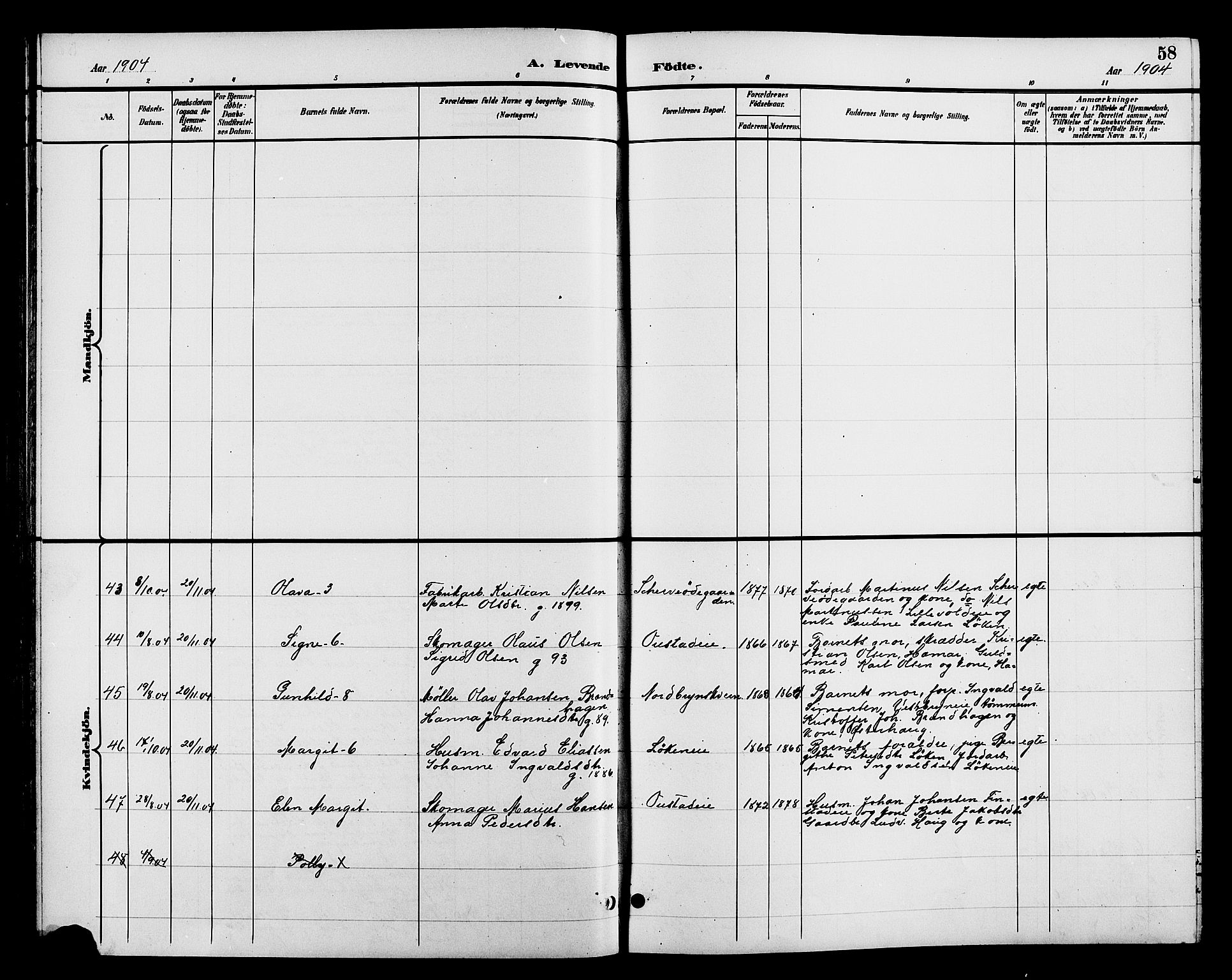 Romedal prestekontor, SAH/PREST-004/L/L0012: Parish register (copy) no. 12, 1896-1914, p. 58