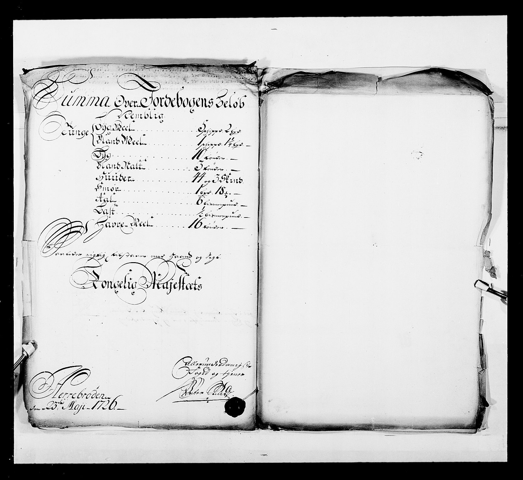 Stattholderembetet 1572-1771, AV/RA-EA-2870/Ek/L0039/0001: Jordebøker o.a. 1720-1728 vedkommende krongodset: / Krongods i Akershus bispedømme, 1725-1727, p. 125