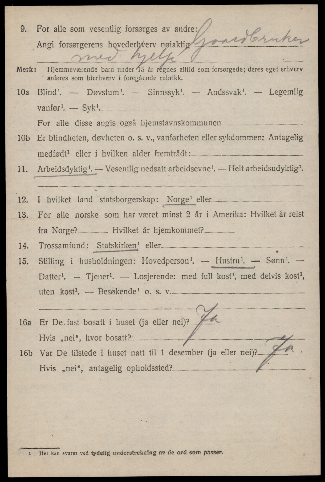 SAST, 1920 census for Håland, 1920, p. 6698