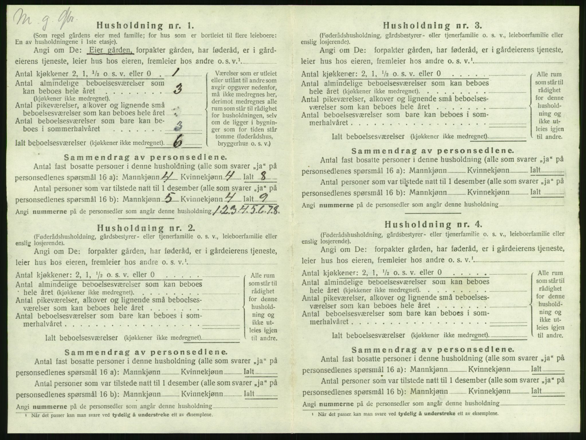 SAT, 1920 census for Brattvær, 1920, p. 61