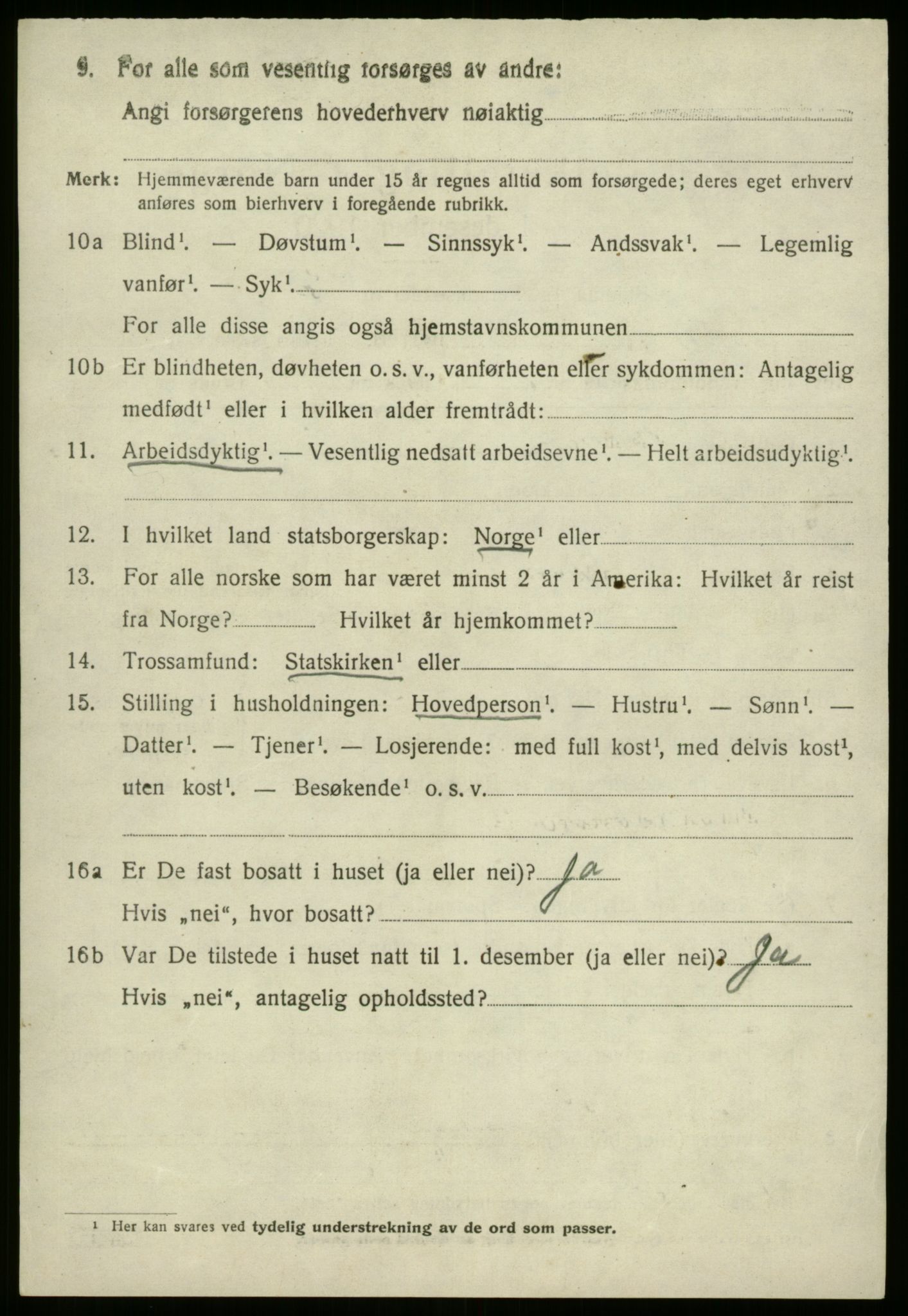 SAB, 1920 census for Gloppen, 1920, p. 5209