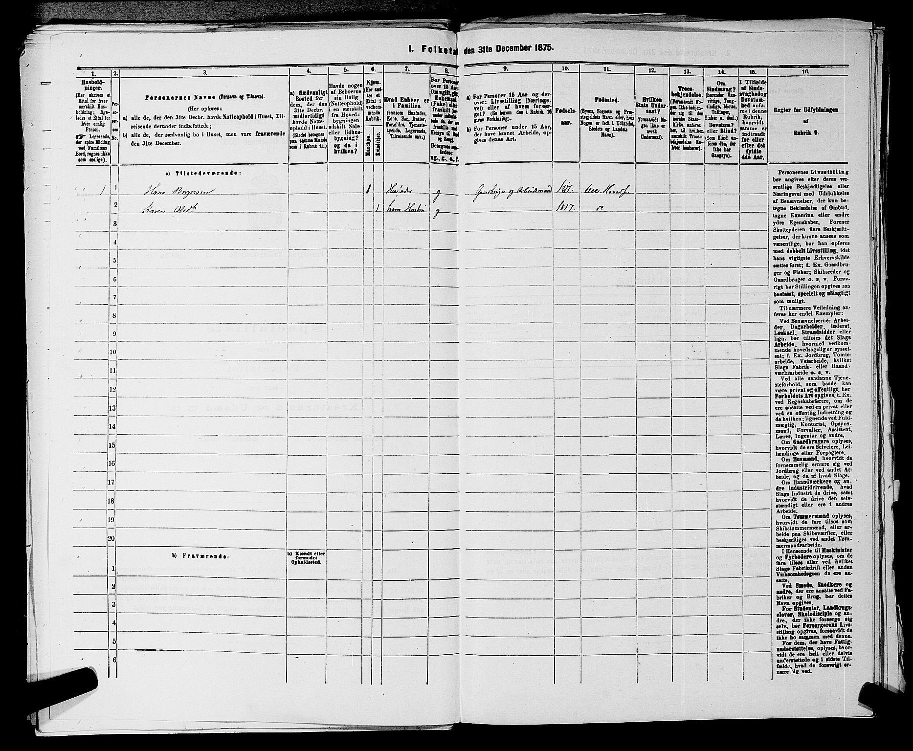 RA, 1875 census for 0235P Ullensaker, 1875, p. 386