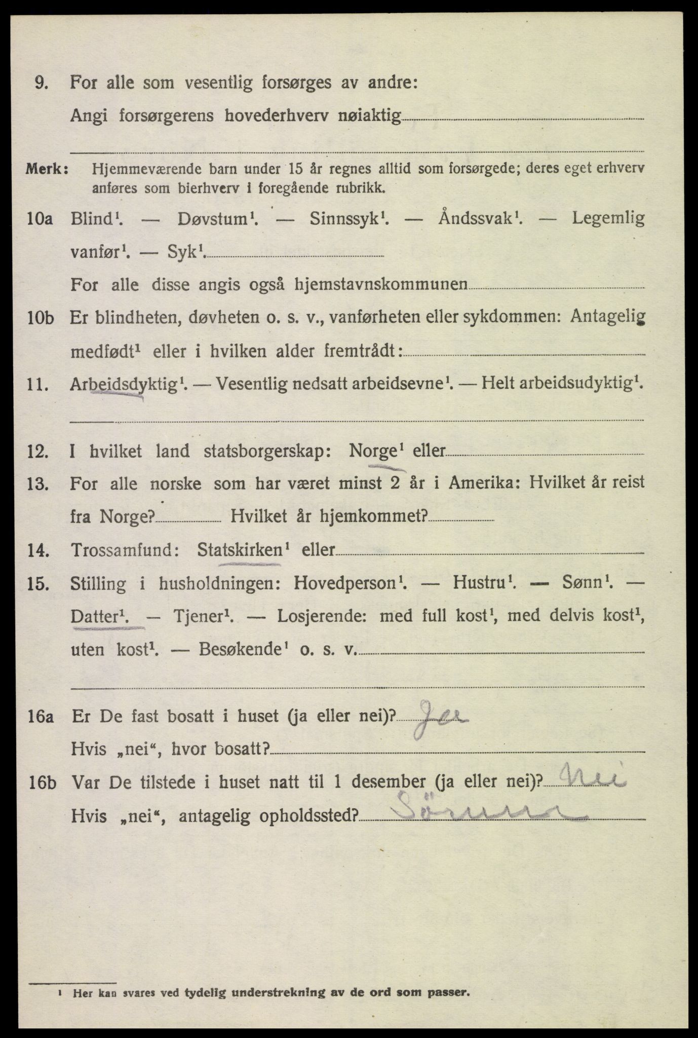 SAH, 1920 census for Stange, 1920, p. 17700