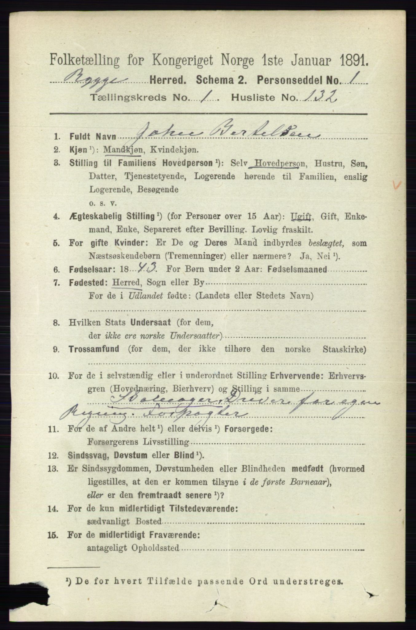 RA, 1891 census for 0136 Rygge, 1891, p. 902