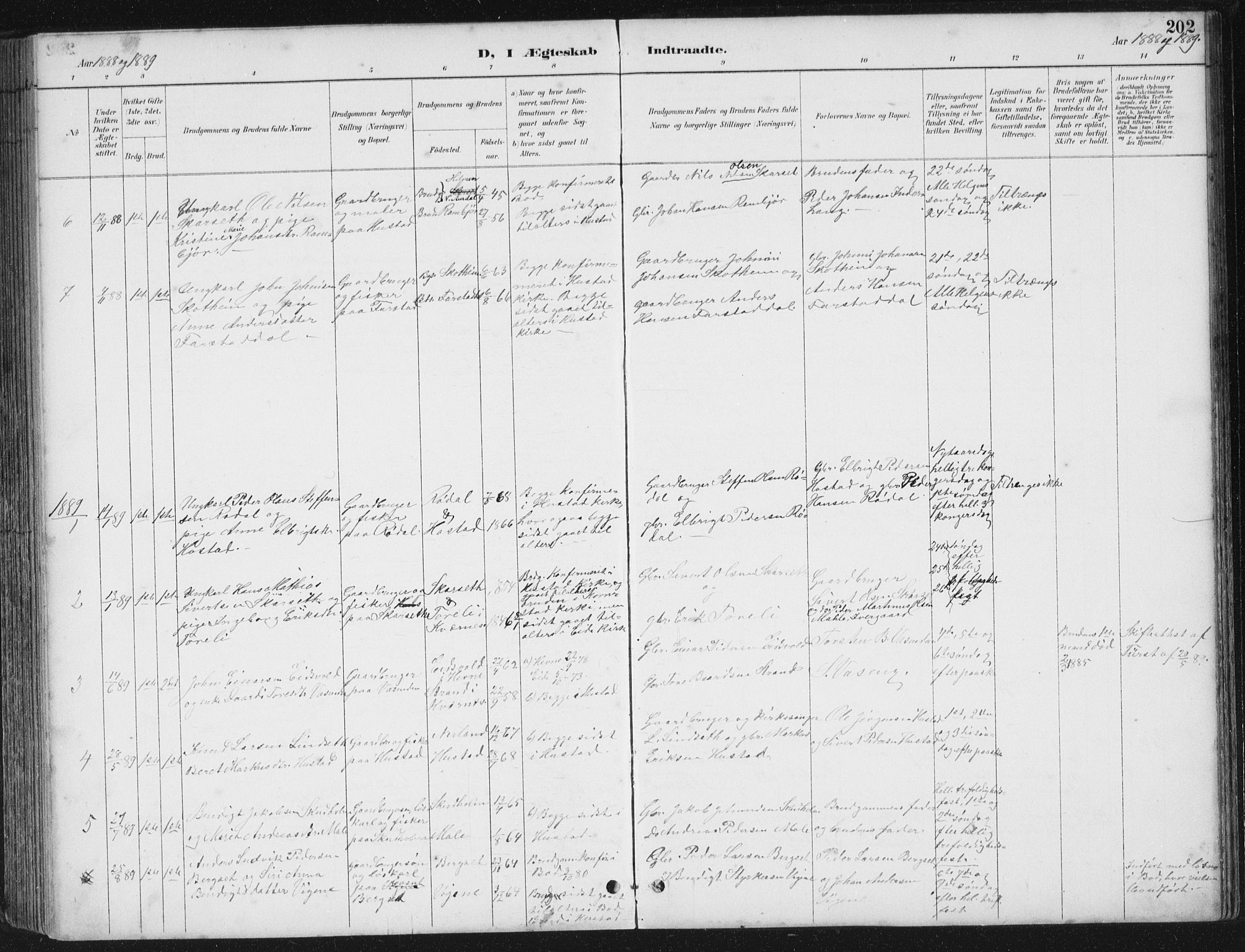 Ministerialprotokoller, klokkerbøker og fødselsregistre - Møre og Romsdal, AV/SAT-A-1454/567/L0783: Parish register (copy) no. 567C03, 1887-1903, p. 202