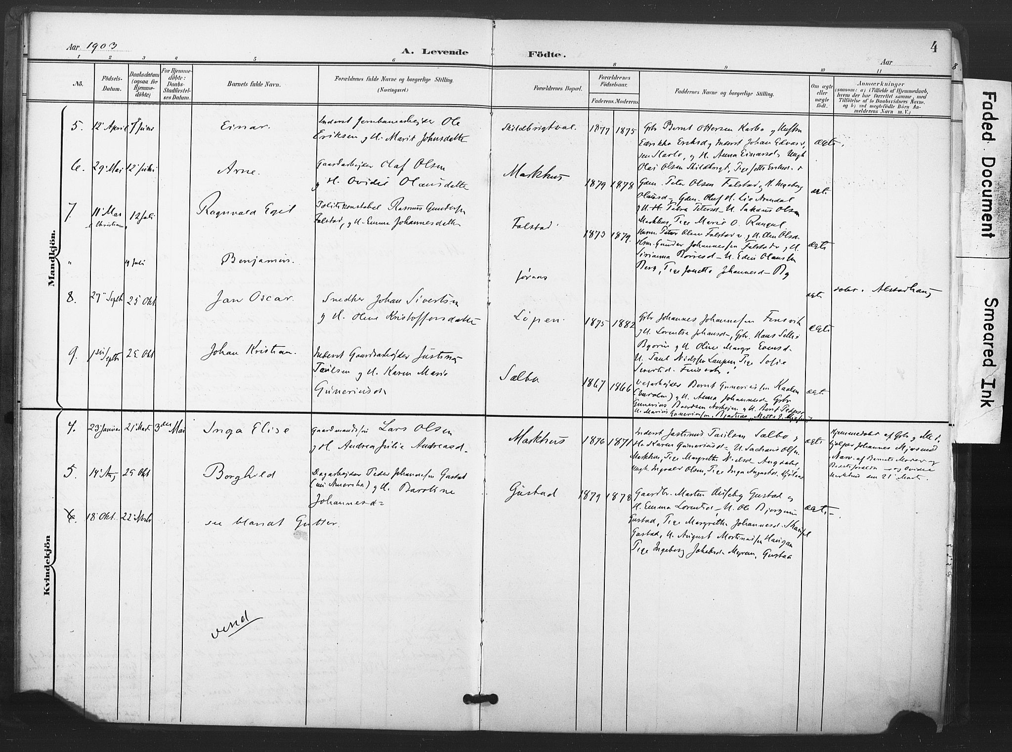 Ministerialprotokoller, klokkerbøker og fødselsregistre - Nord-Trøndelag, SAT/A-1458/719/L0179: Parish register (official) no. 719A02, 1901-1923, p. 4