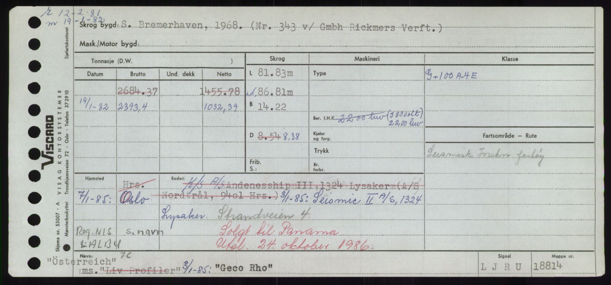 Sjøfartsdirektoratet med forløpere, Skipsmålingen, RA/S-1627/H/Hd/L0012: Fartøy, G-Glø, p. 157