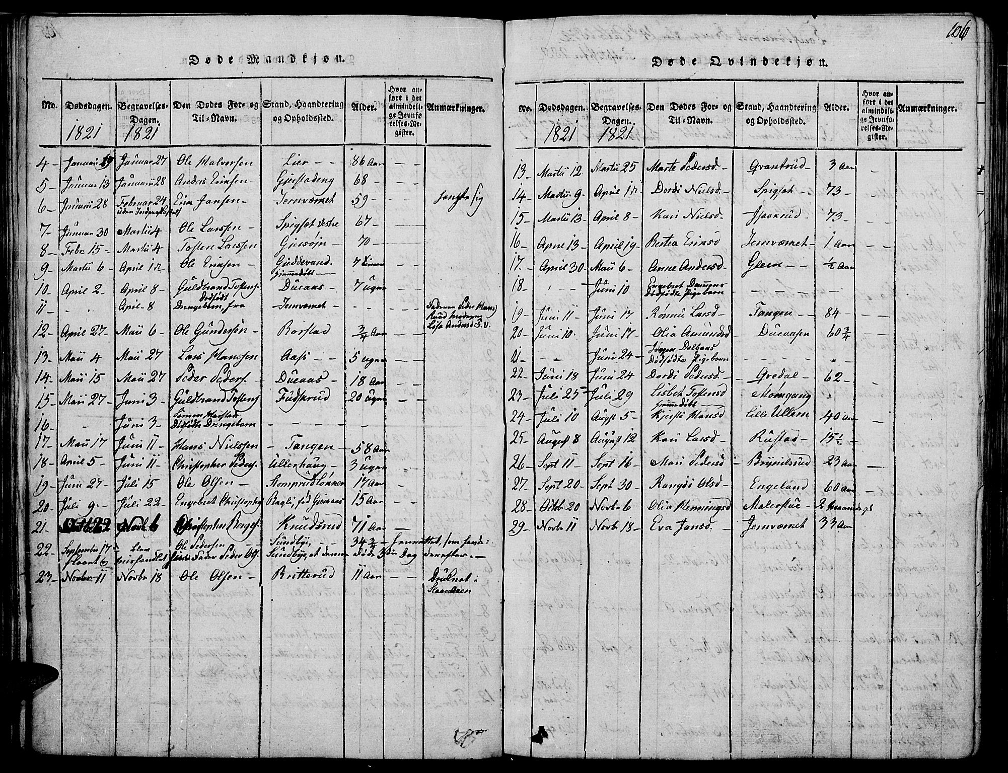 Strøm-Odalen prestekontor, AV/SAH-PREST-028/H/Ha/Haa/L0006: Parish register (official) no. 6, 1814-1850, p. 106