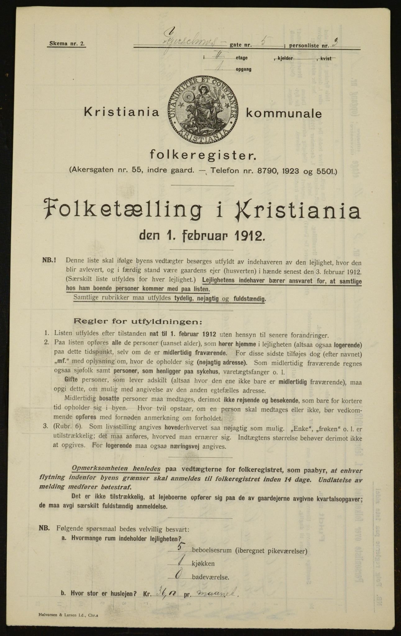 OBA, Municipal Census 1912 for Kristiania, 1912, p. 49729