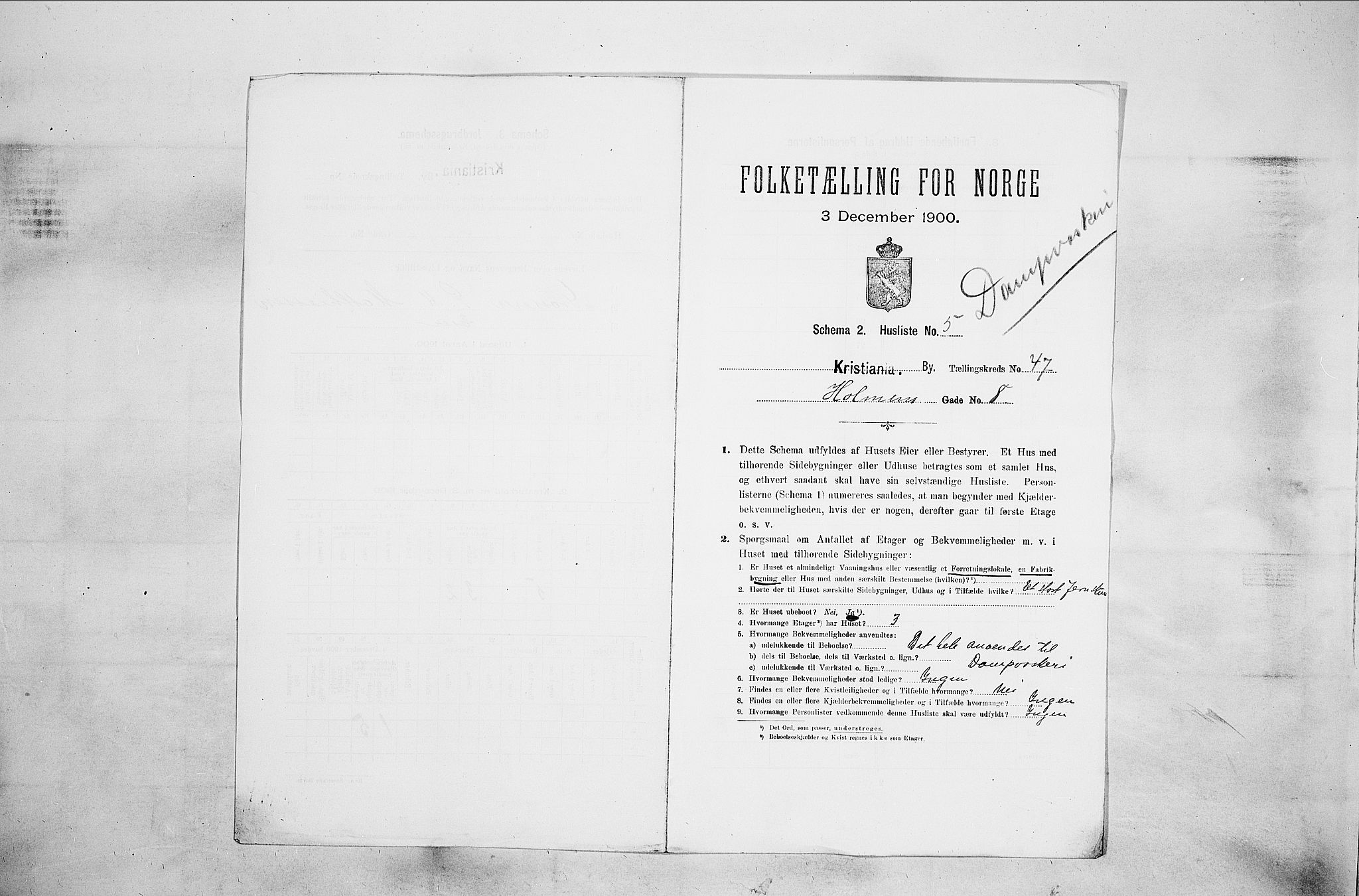 SAO, 1900 census for Kristiania, 1900, p. 38466